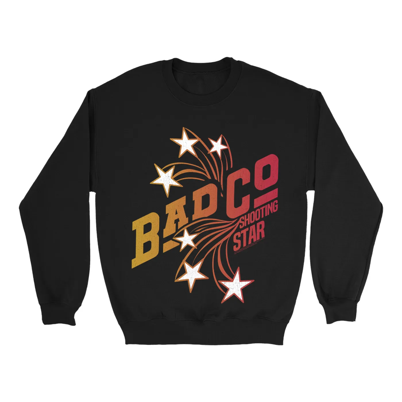 Bad Company Sweatshirt | Ombre Shooting Star Distressed Bad Company Sweatshirt
