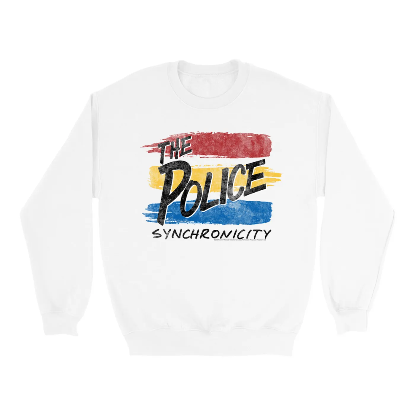 The Police Sweatshirt | Sketch Synchronicity Album Logo Distressed The Police Sweatshirt
