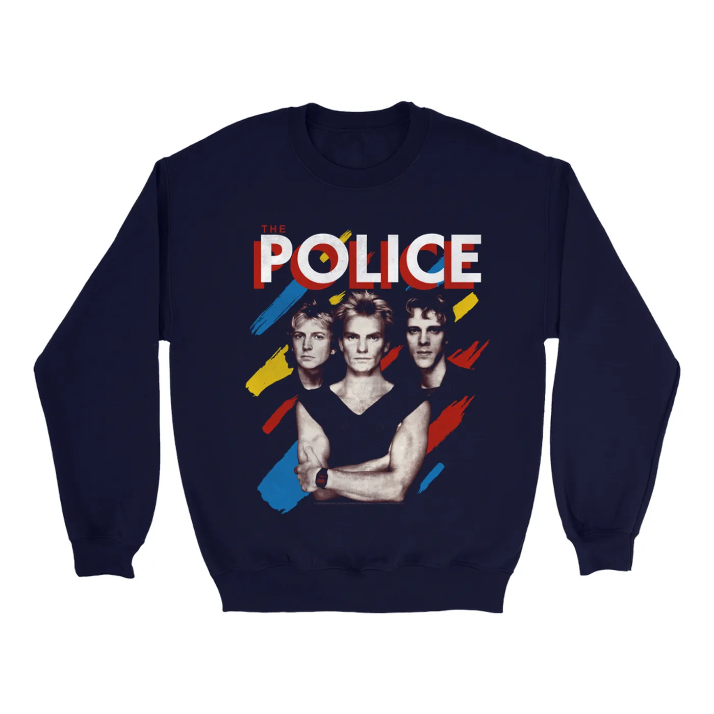 The Police Sweatshirt | Synchronicity Band Brush Stroke Design The Police Sweatshirt