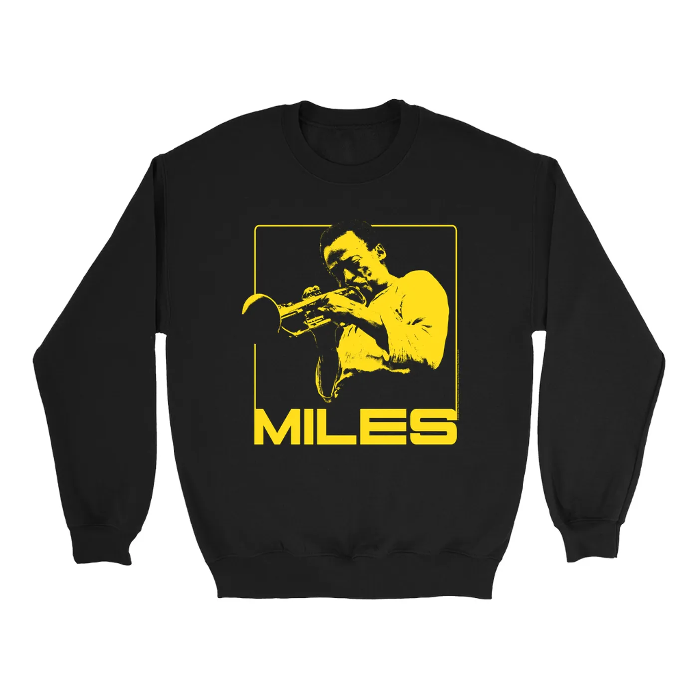 Miles Davis Sweatshirt | Bright Yellow Miles Miles Davis Sweatshirt