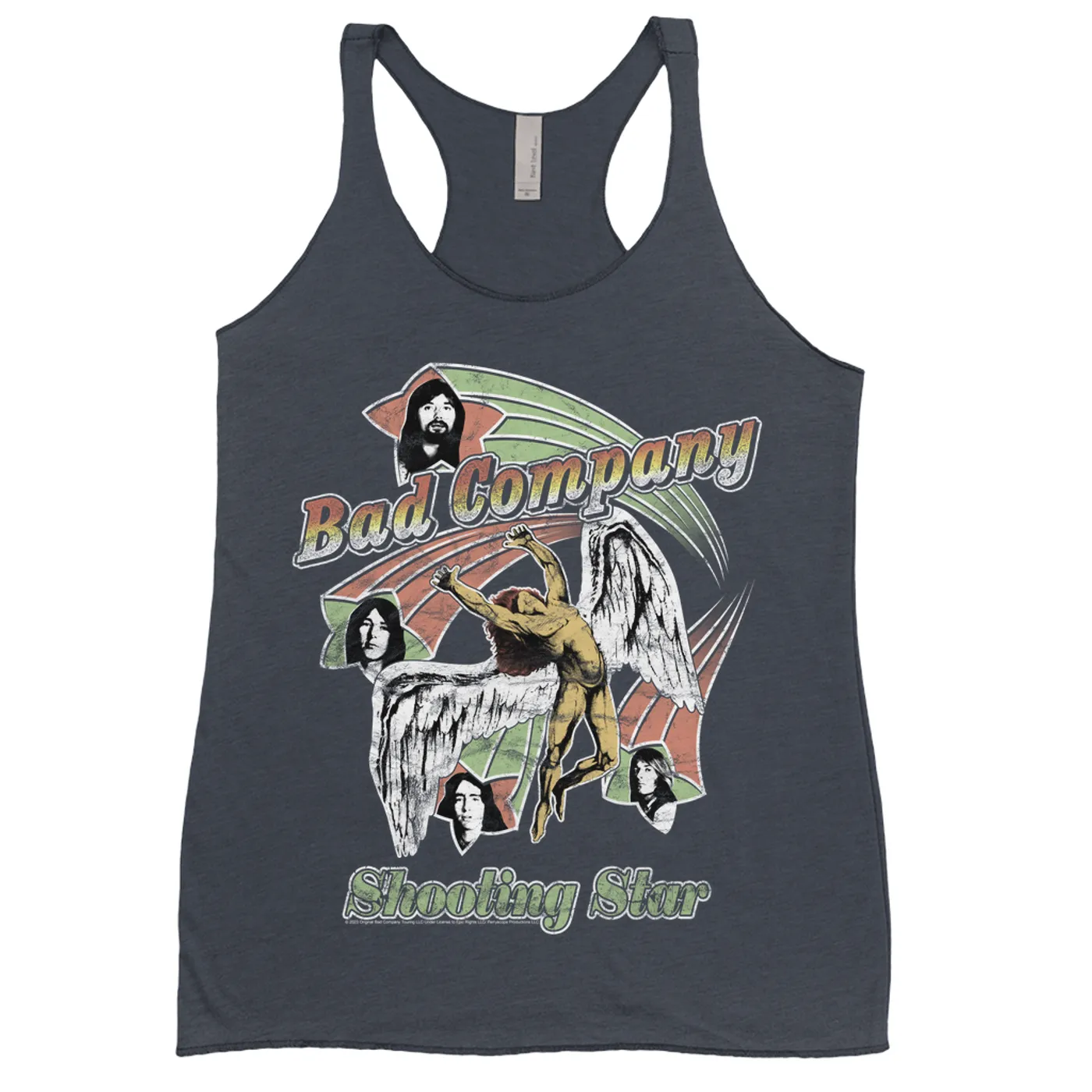 Bad Company Ladies' Tank Top | Retro Bad Company Shooting Star '75 Distressed Bad Company Shirt