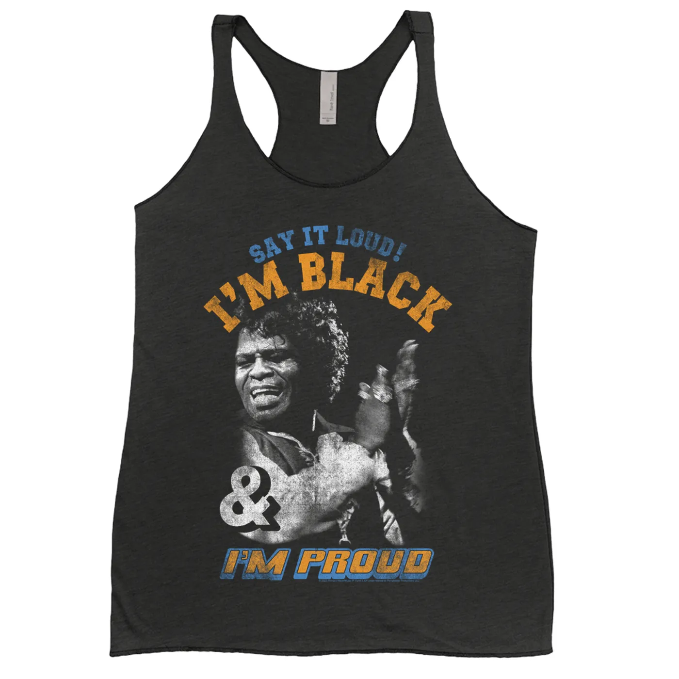James Brown Ladies' Tank Top | Say It Loud! Black And Proud Distressed James Brown Shirt