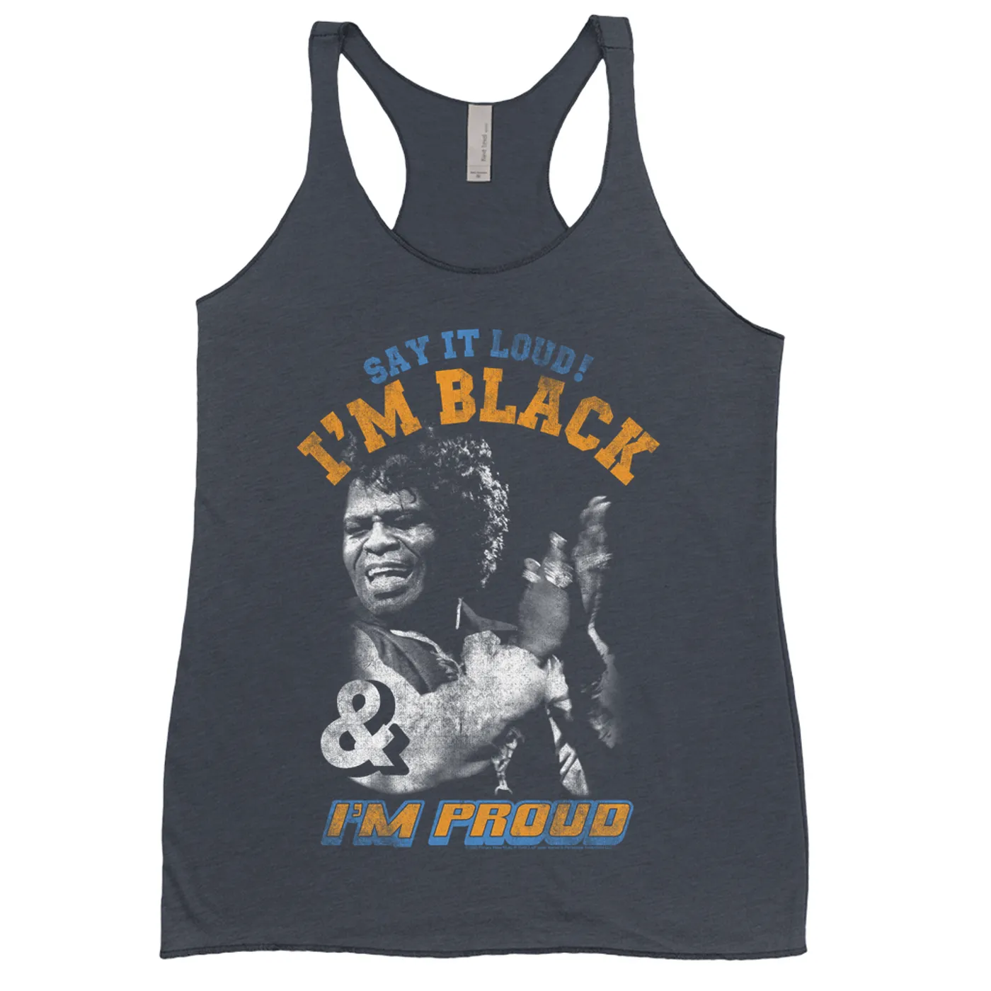 James Brown Ladies' Tank Top | Say It Loud! Black And Proud Distressed James Brown Shirt