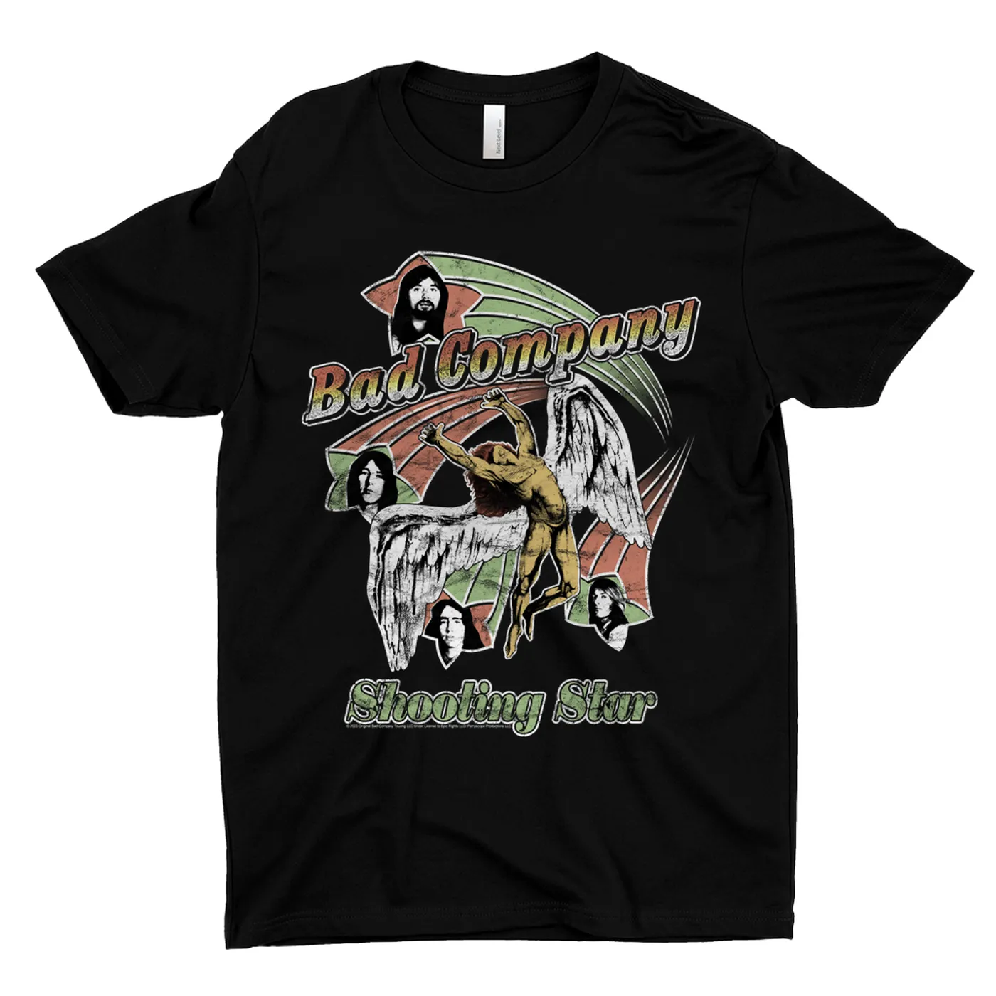 Bad Company T-Shirt | Retro Bad Company Shooting Star '75 Distressed Bad Company Shirt