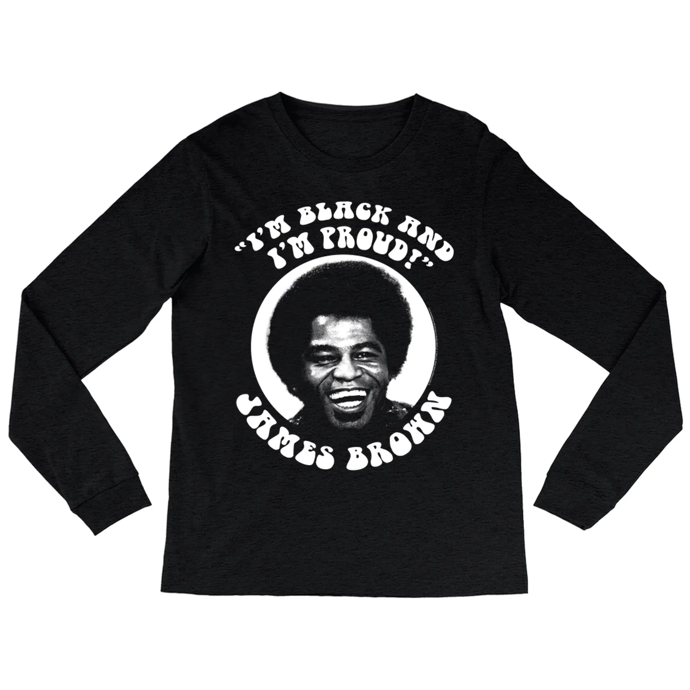 James Brown Long Sleeve Shirt | I'm Black And I'm Proud Halftone Design James Brown Shirt