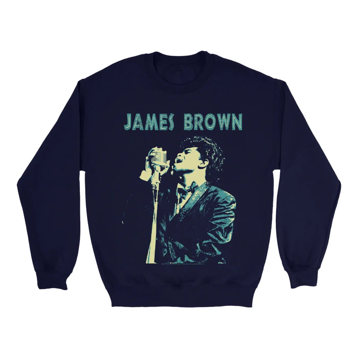 James Brown Sweatshirt | Singing Poster Art James Brown Sweatshirt