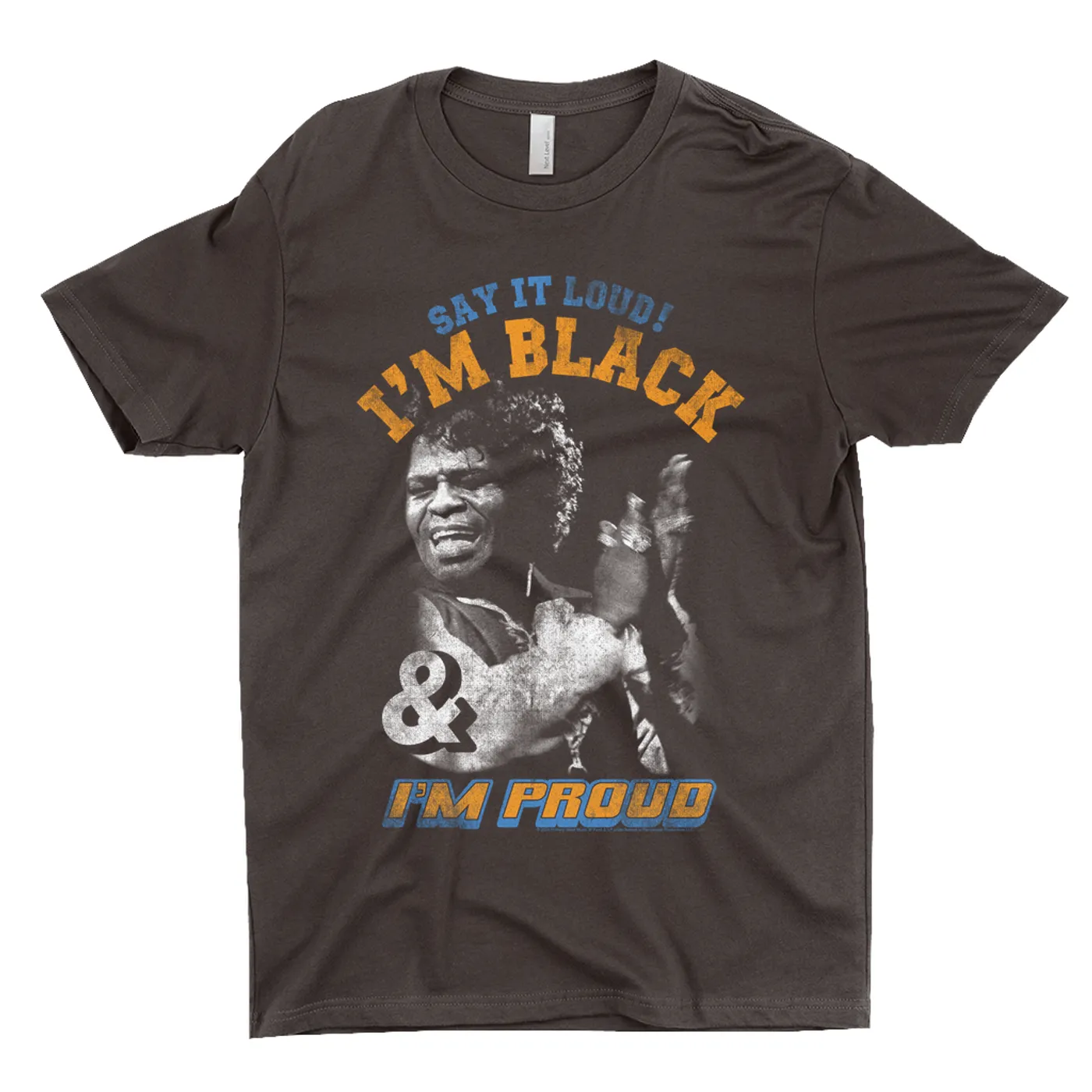 James Brown T-Shirt | Say It Loud! Black And Proud Distressed James Brown Shirt