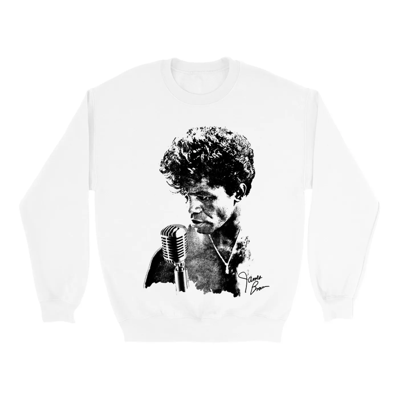 James Brown Sweatshirt | Grainy Black White Photo With Signature James Brown Sweatshirt