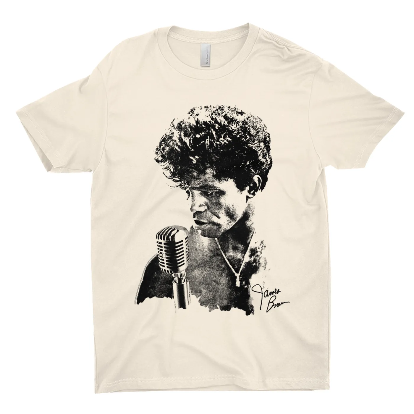 James Brown T-Shirt | Grainy Black White Photo With Signature James Brown Shirt
