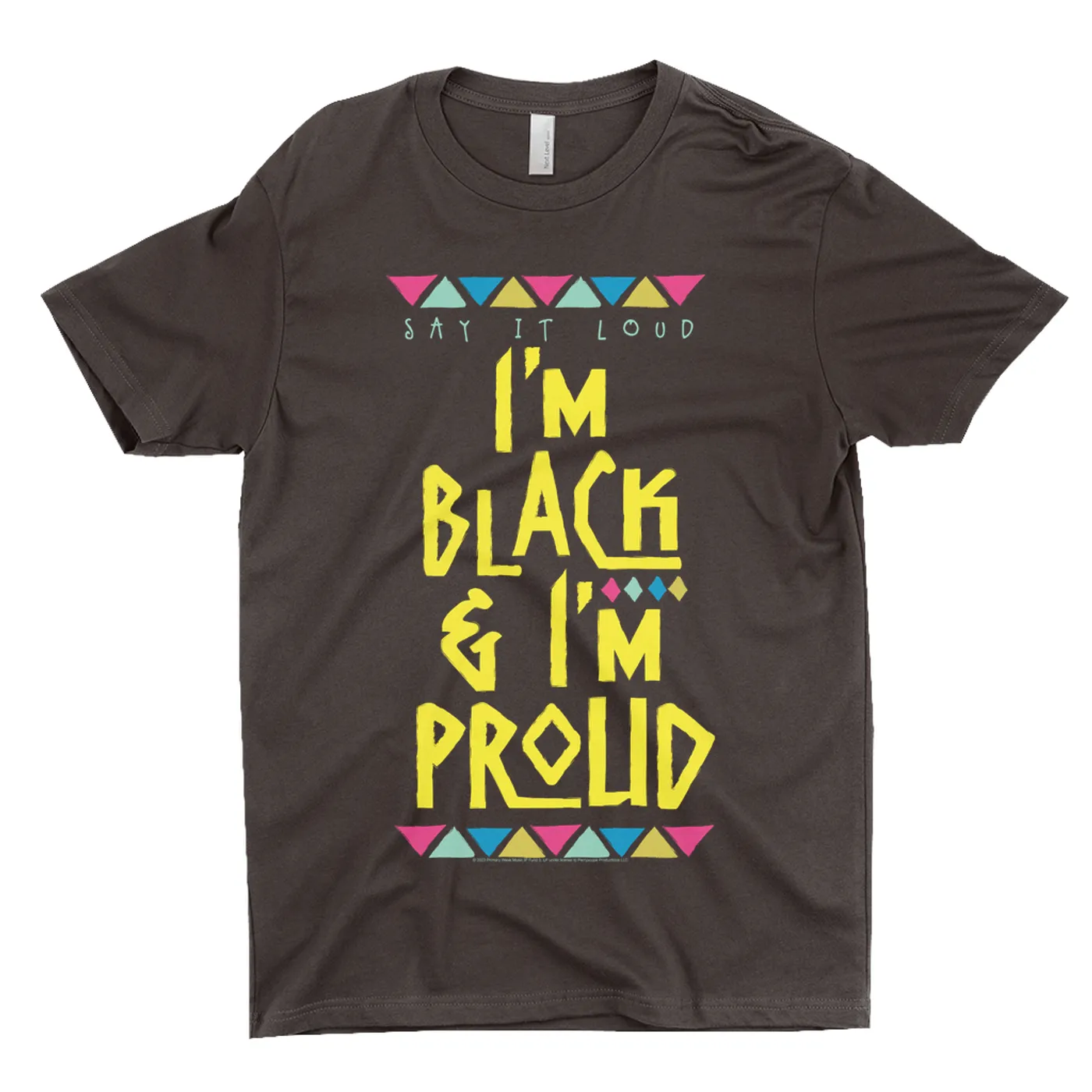 James Brown T-Shirt | Black And Proud Yellow Bunting Design James Brown Shirt