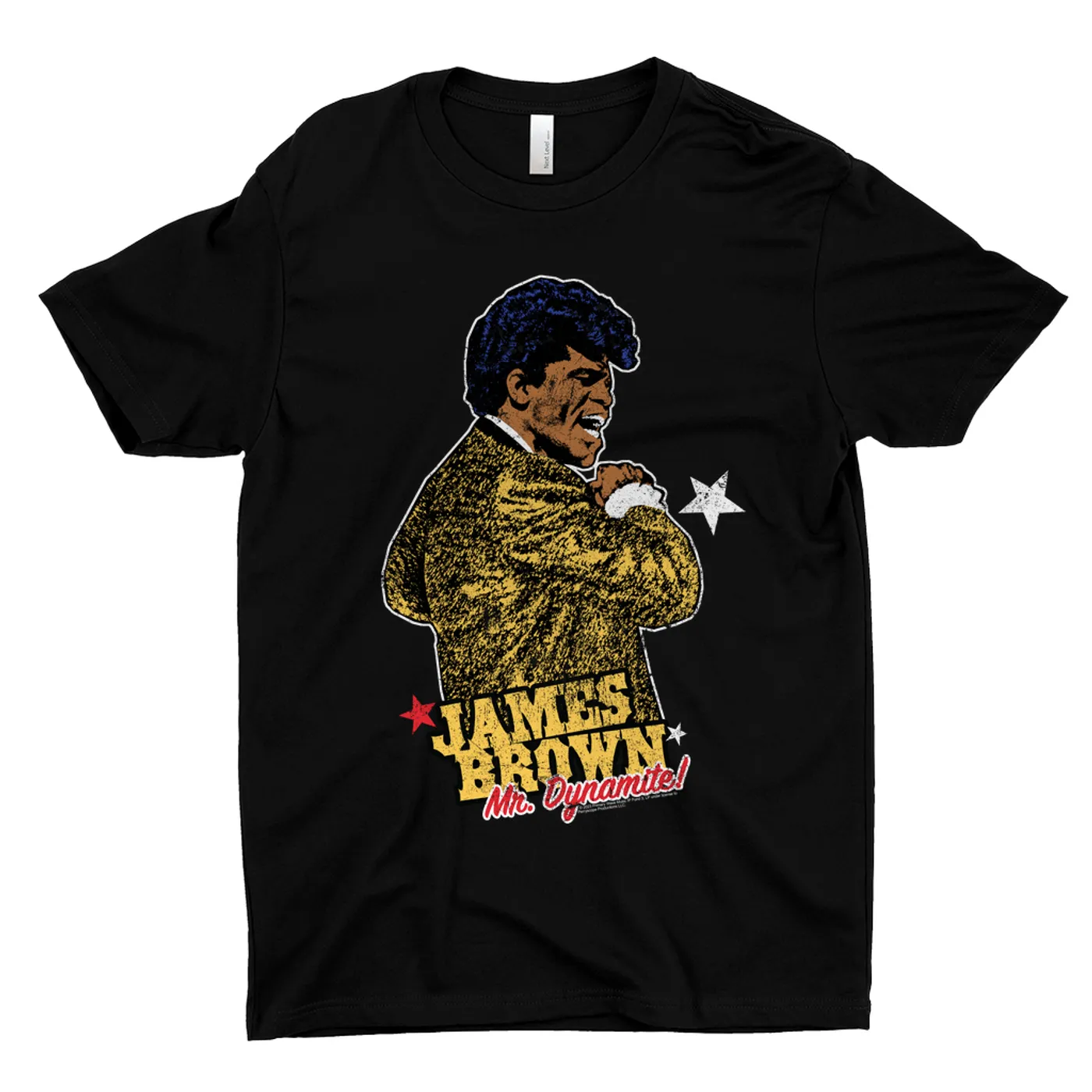 James Brown T-Shirt | Mr. Dynamite Chalk Effect Distressed James Brown Shirt