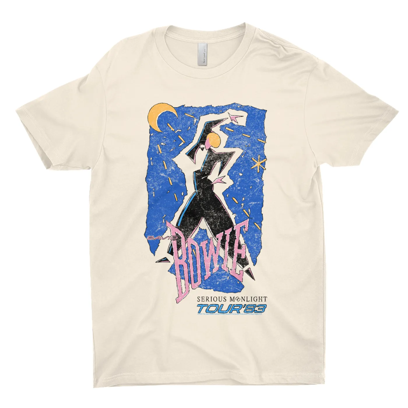 David Bowie T-Shirt | Serious Moonlight Tour 1984 Sketched (Merchbar Exclusive) David Bowie Shirt
