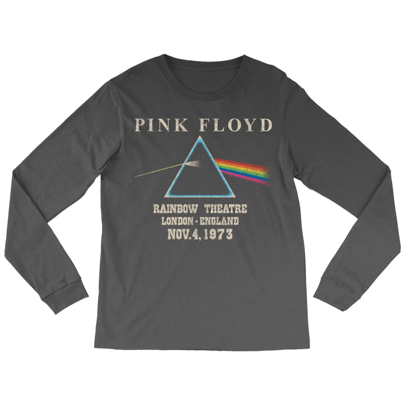 Pink Floyd Long Sleeve Shirt | Rainbow Theatre 1973 Distressed Pink Floyd Shirt