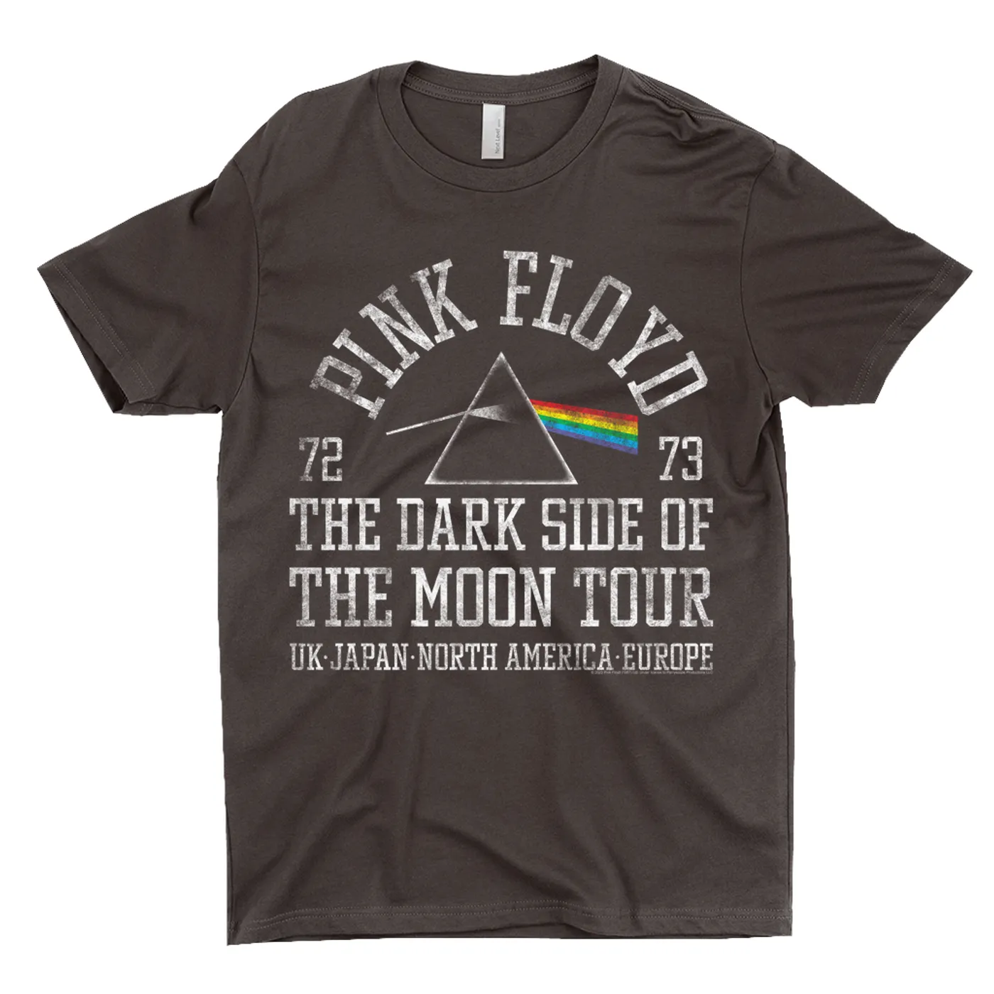 Pink Floyd T-Shirt | Dark Side Of The Moon World Tour 72-73 Distressed Pink Floyd Shirt