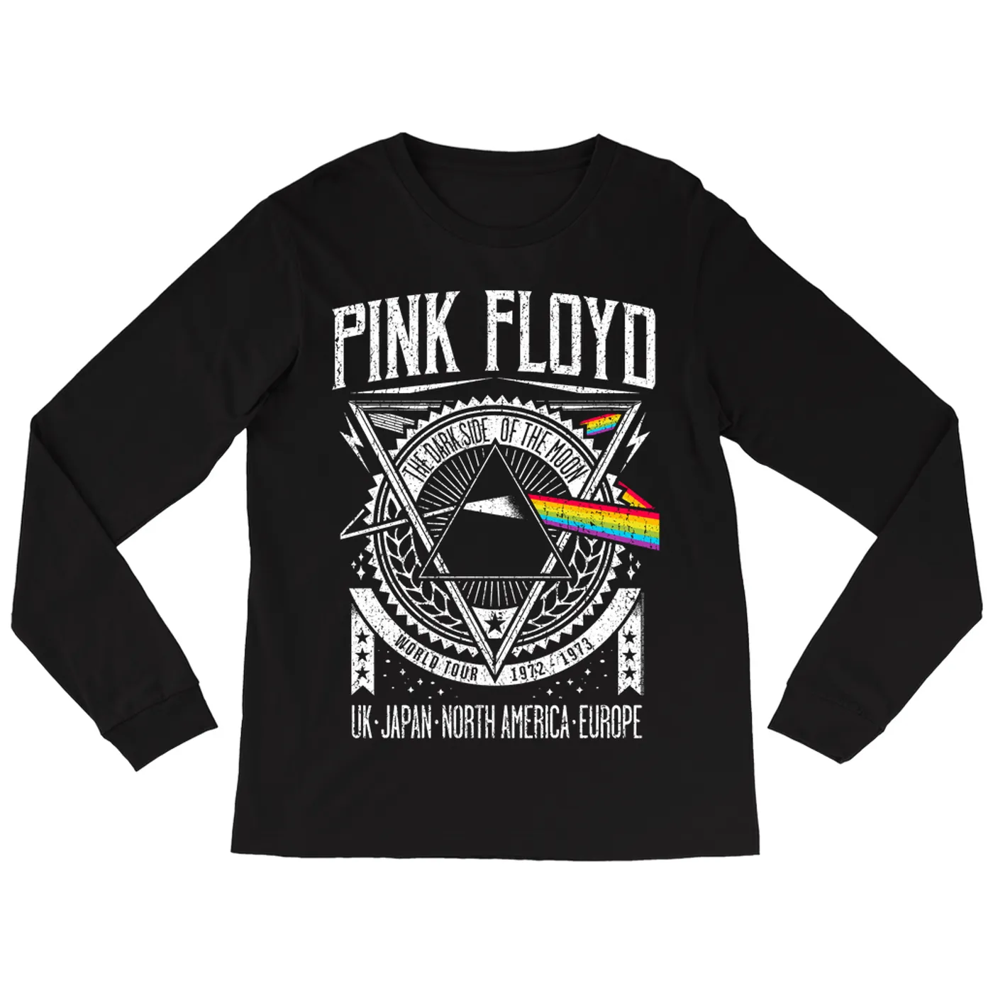 Pink Floyd Long Sleeve Shirt | Dark Side Of The Moon World Tour 1972-1973 Pink Floyd Shirt