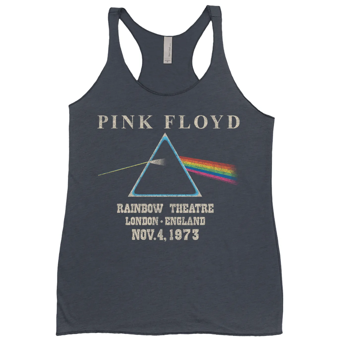 Pink Floyd Ladies' Tank Top | Rainbow Theatre 1973 Distressed Pink Floyd Shirt