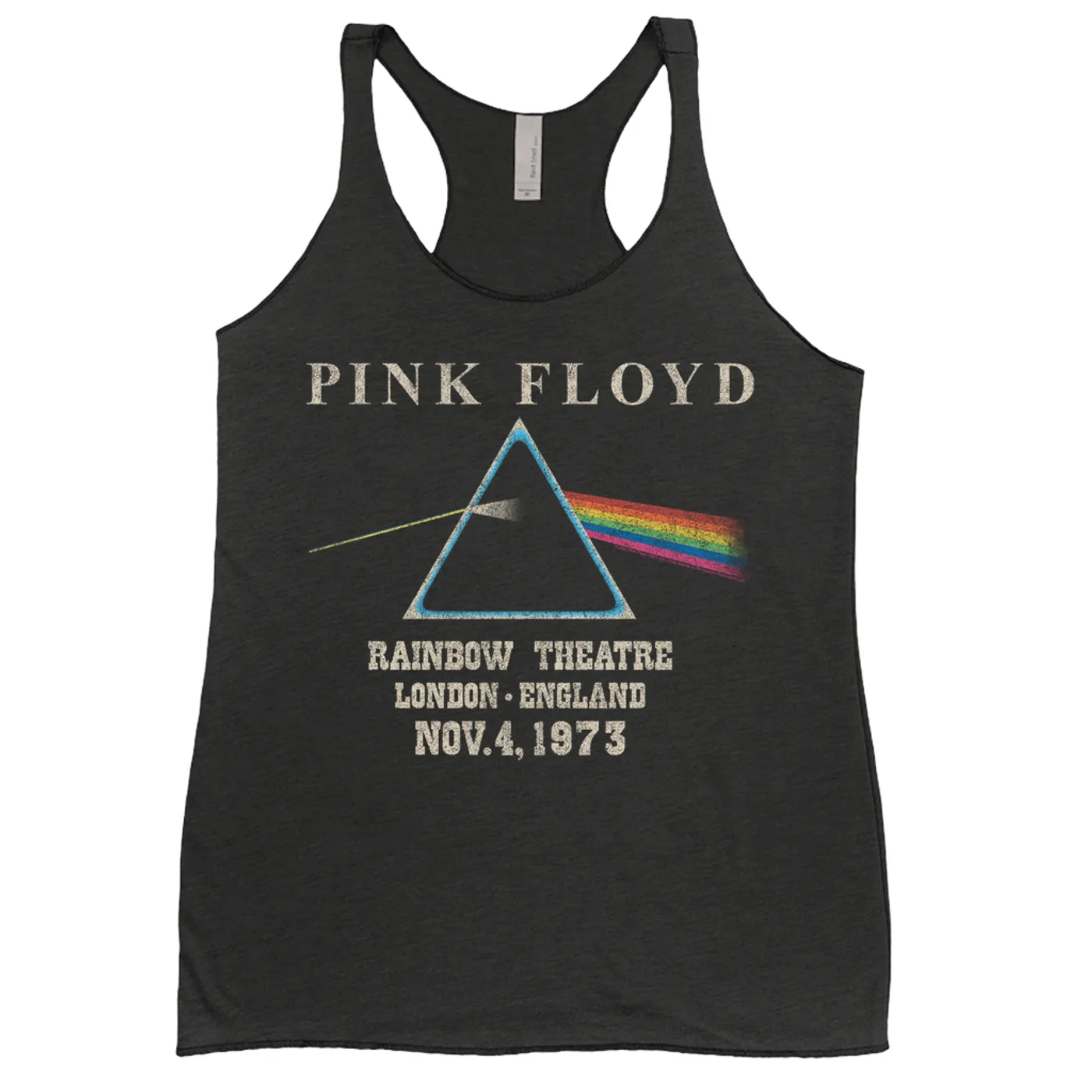 Pink Floyd Ladies' Tank Top | Rainbow Theatre 1973 Distressed Pink Floyd Shirt