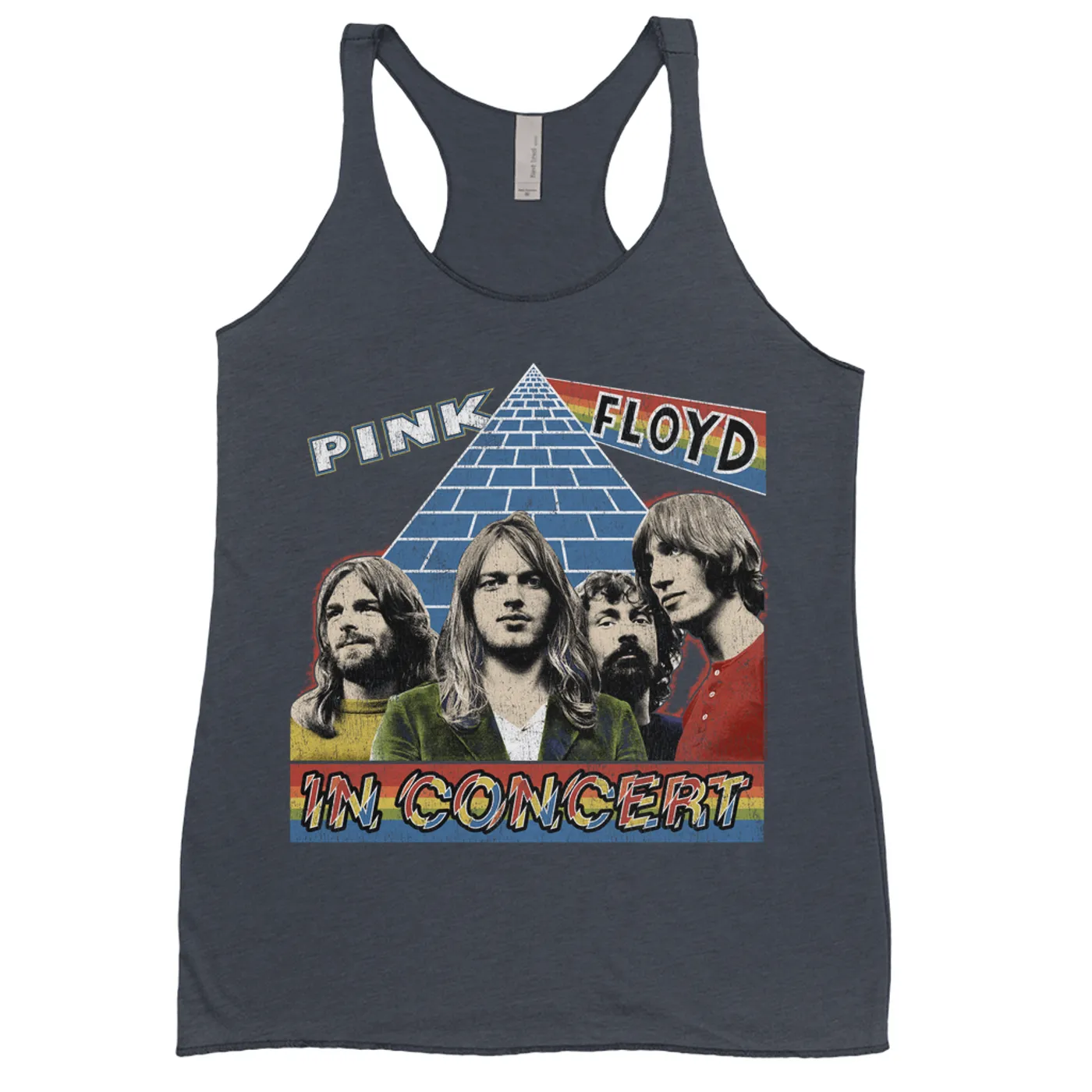 Pink Floyd Ladies' Tank Top | Dark Side Of The Moon In Concert Distressed Pink Floyd Shirt