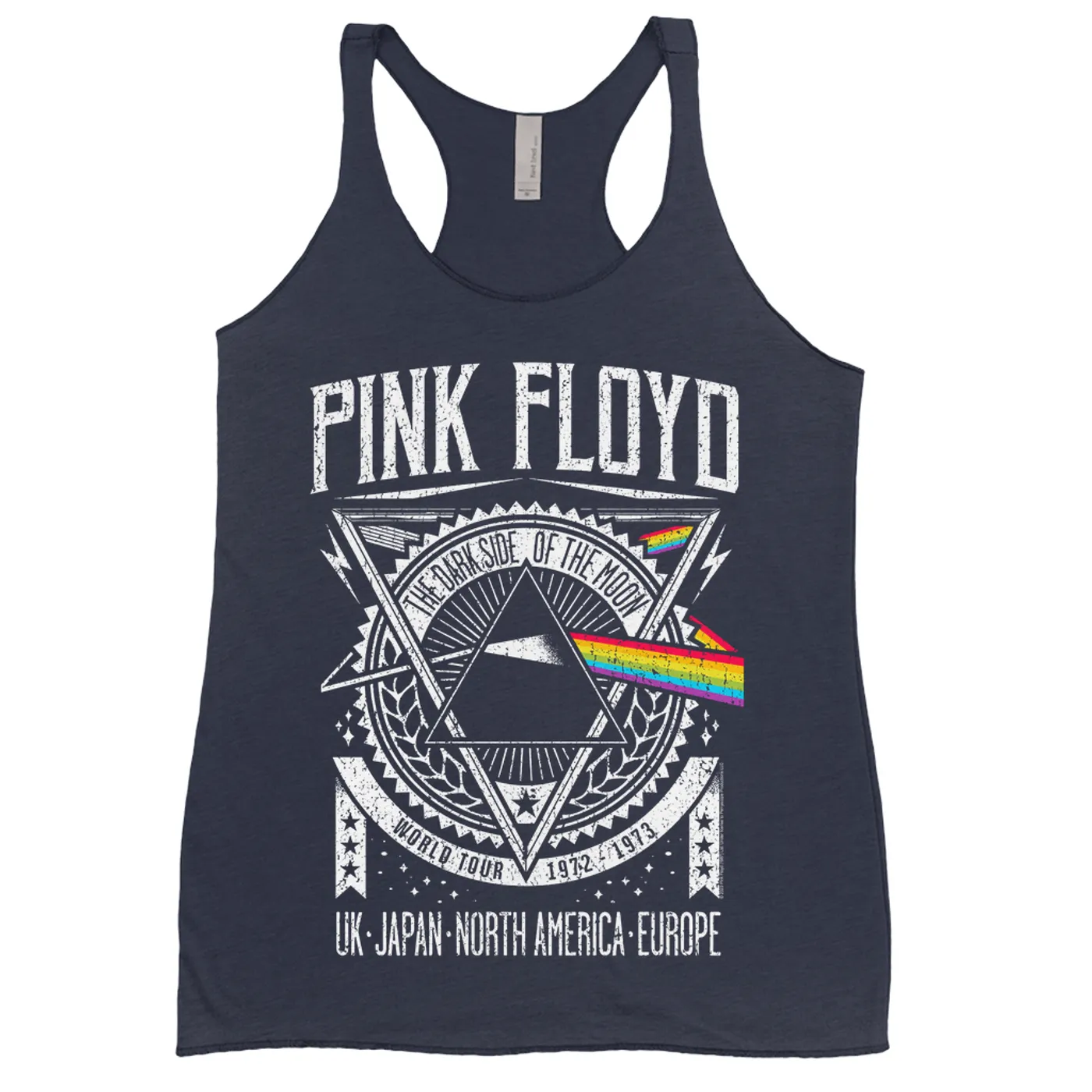 Pink Floyd Ladies' Tank Top | Dark Side Of The Moon World Tour 1972-1973 Pink Floyd Shirt
