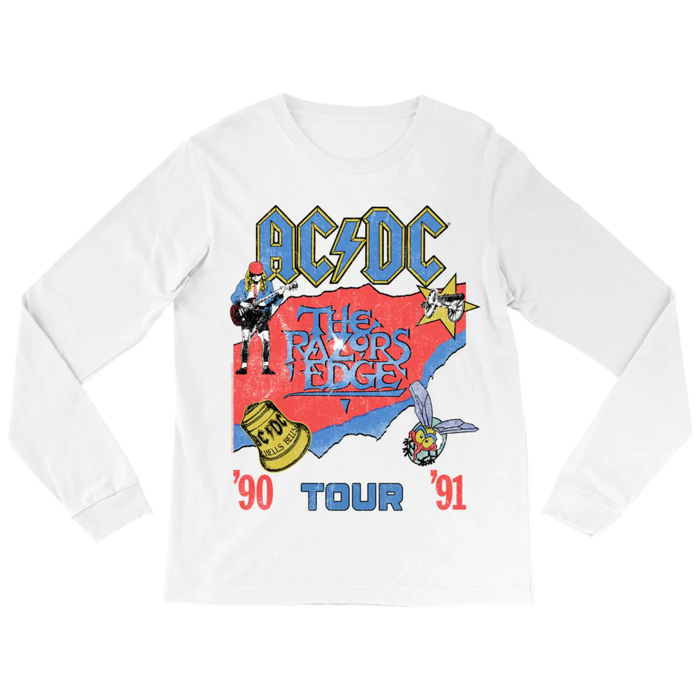 AC/DC Long Sleeve Shirt | The Razors Edge Tour 90-91 ACDC Shirt