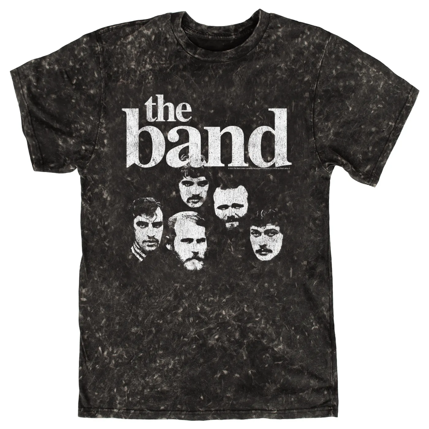 The Band T-shirt | Faces Of The Band With Logo Distressed The Band Mineral Wash Shirt