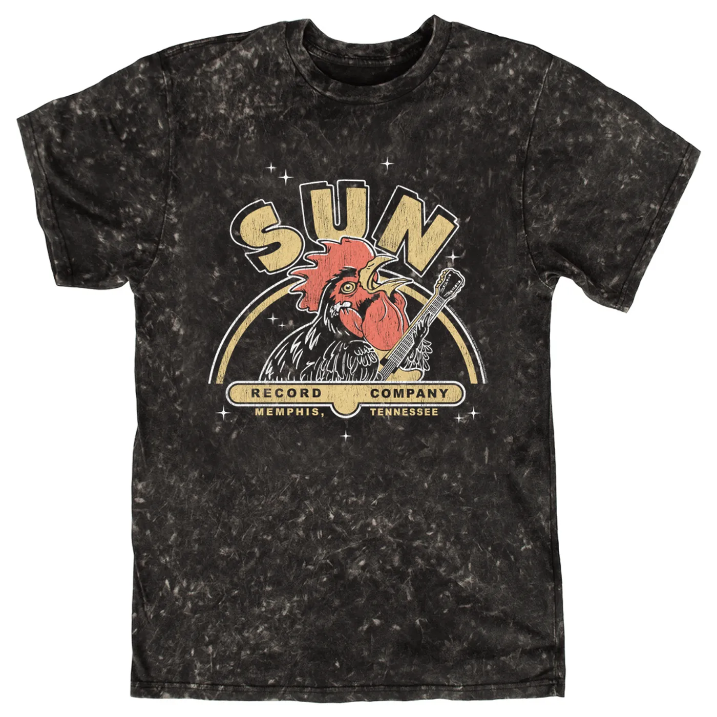Sun Records T-shirt | Retro Rooster Logo Sun Records Mineral Wash Shirt