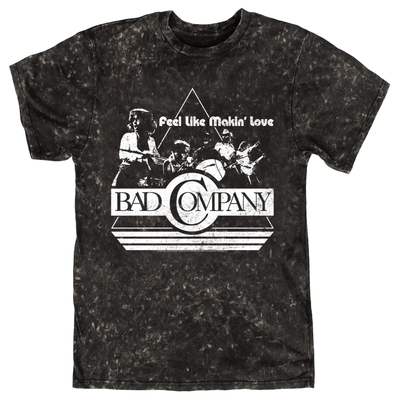Bad Company T-shirt | Feel Like Makin Love Distressed Bad Company Mineral Wash Shirt