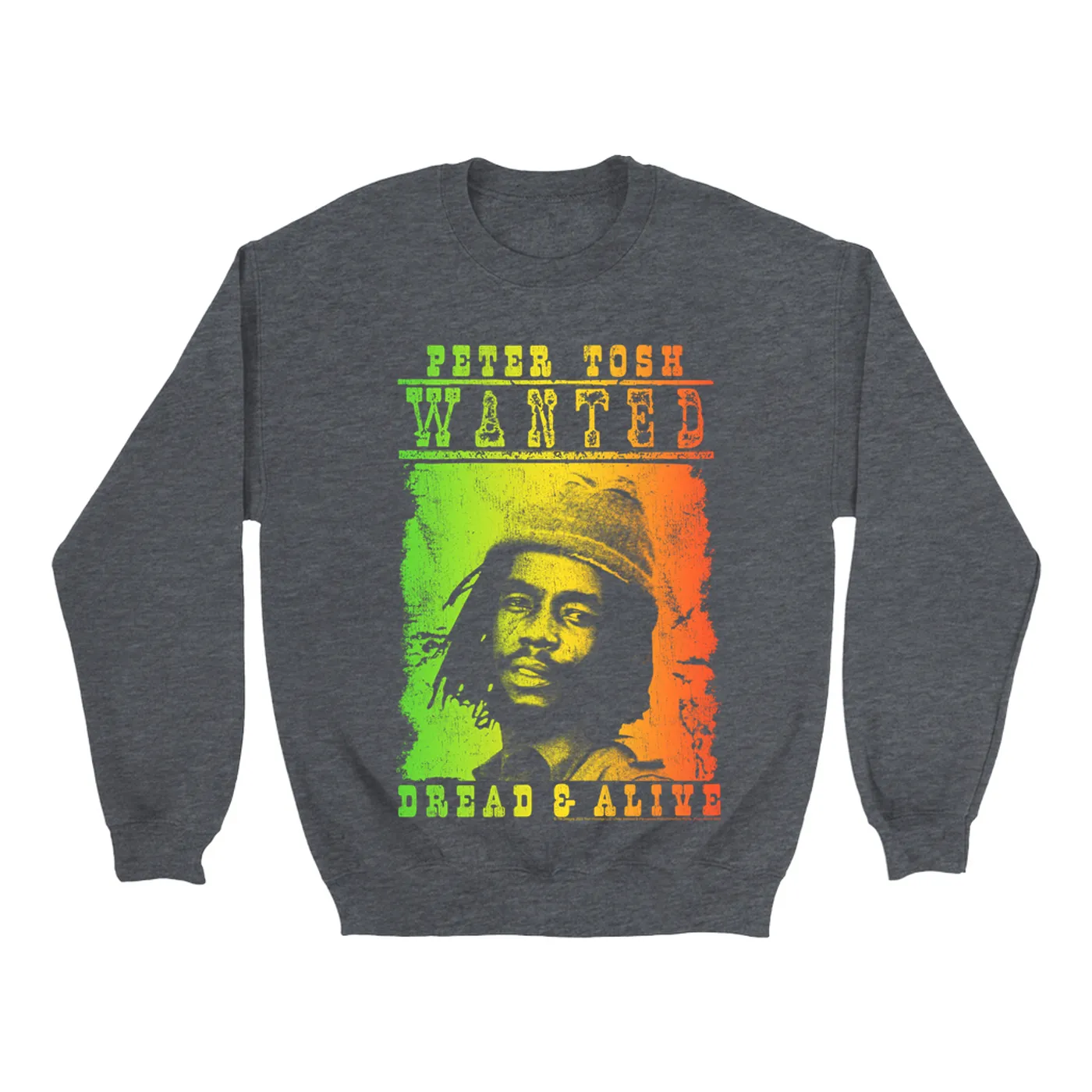 Peter Tosh Sweatshirt | Rainbow Ombre Dread & Alive (Merchbar Exclusive) Peter Tosh Sweatshirt