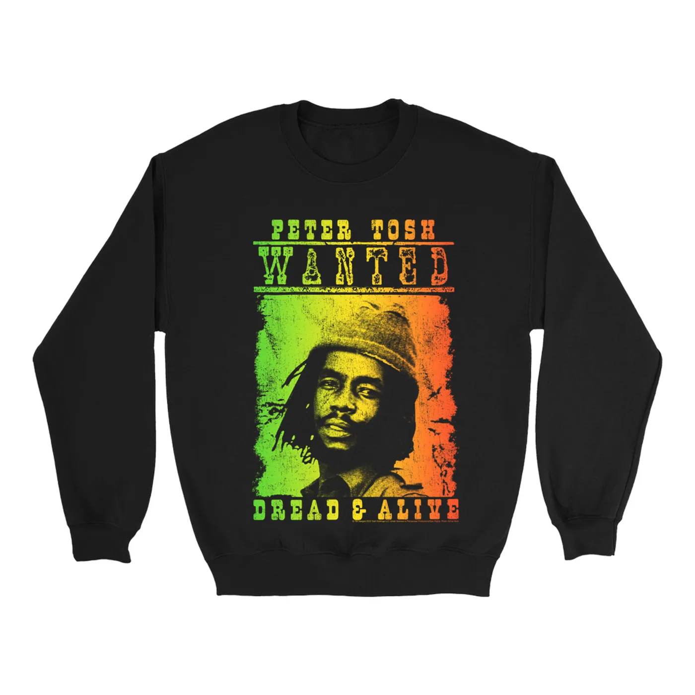 Peter Tosh Sweatshirt | Rainbow Ombre Dread & Alive (Merchbar Exclusive) Peter Tosh Sweatshirt