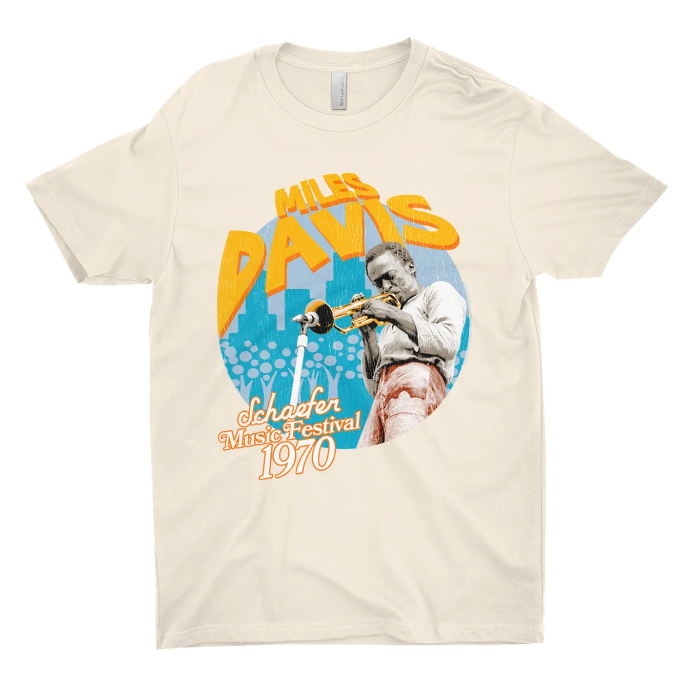 Miles Davis T-Shirt | Schaefer Music Fest 1970 Distressed (Merchbar Exclusive) Miles Davis Shirt