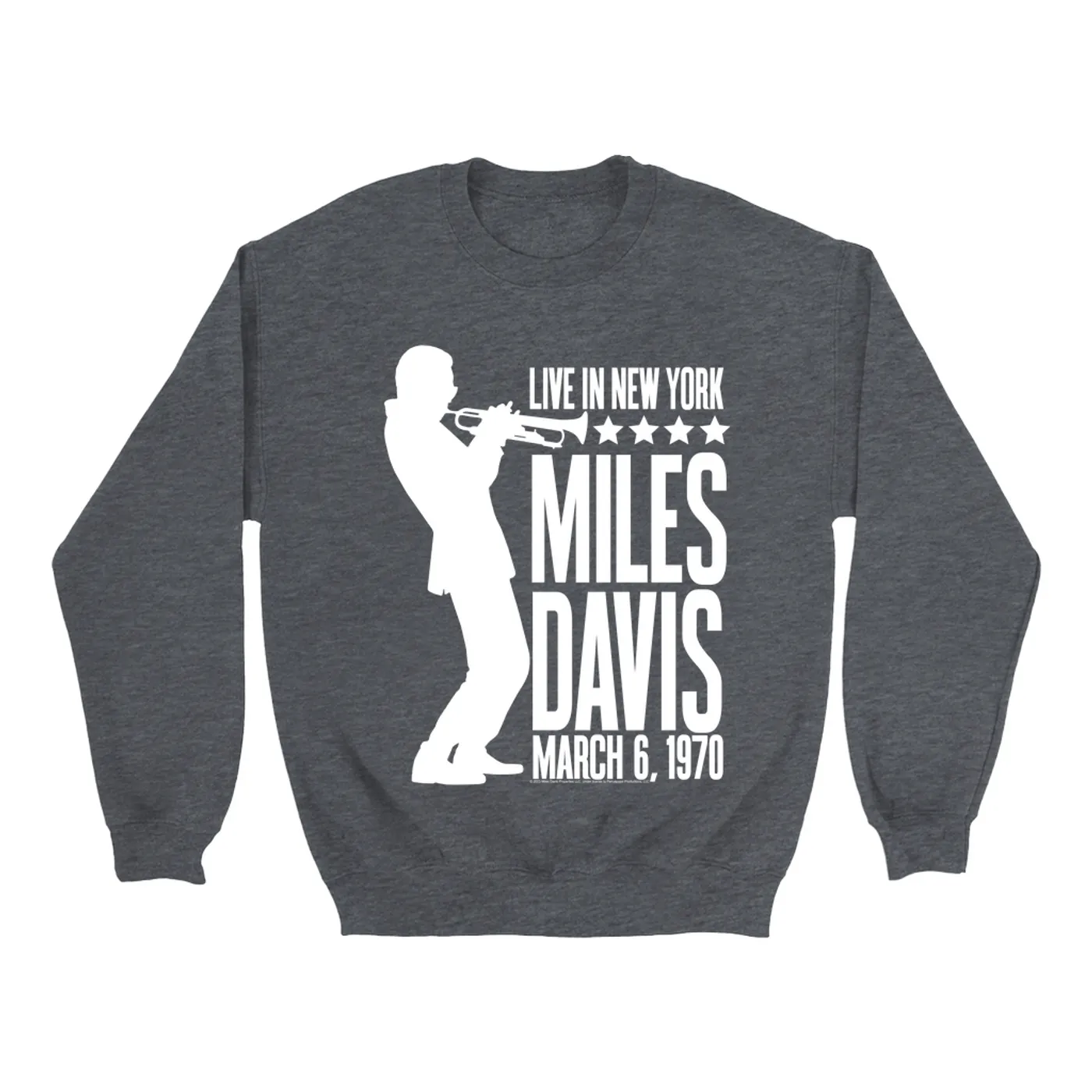 Miles Davis Sweatshirt | Live In New York 1970 Miles Davis Sweatshirt