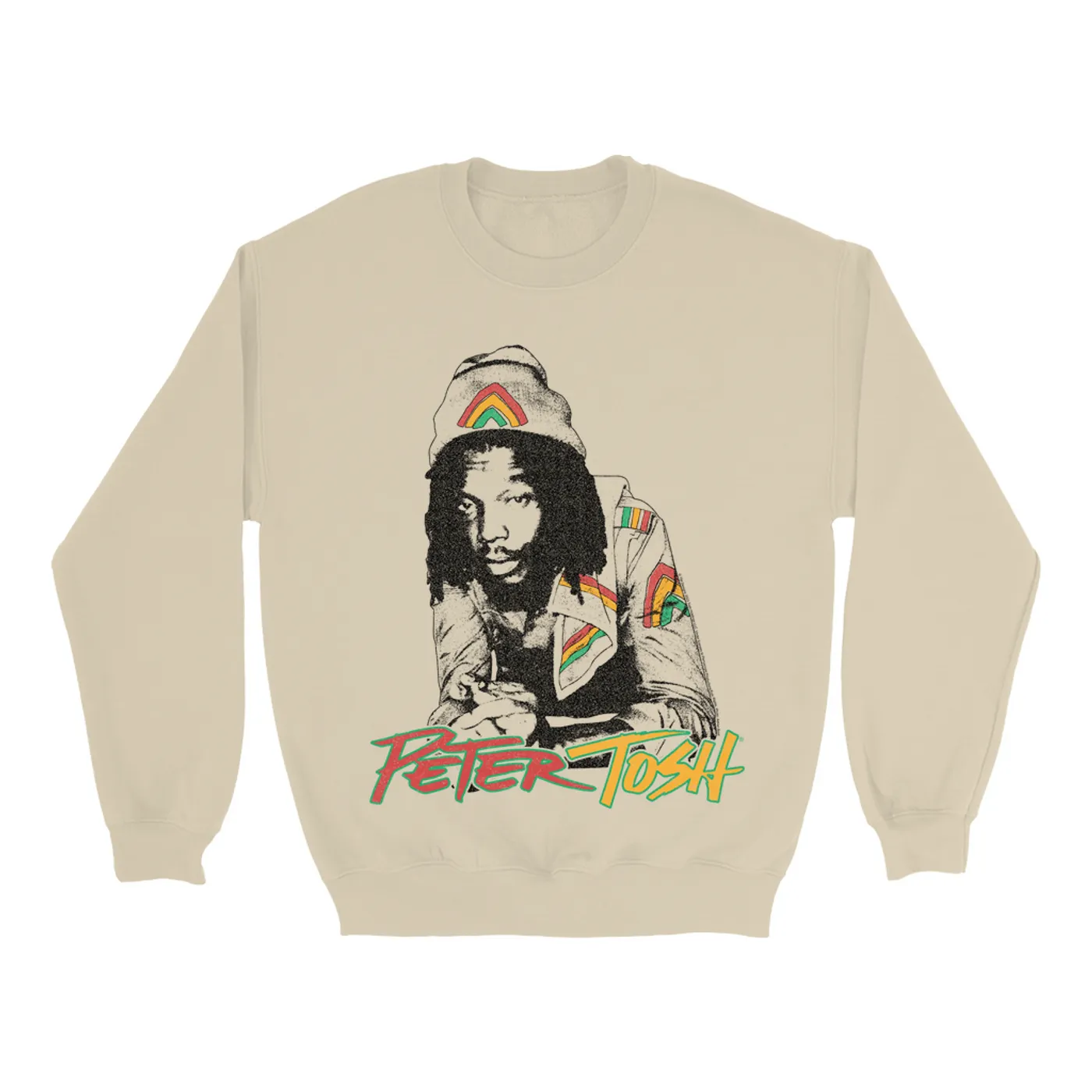 Peter Tosh Sweatshirt | Reggae Colored Embellishment Illustration (Merchbar Exclusive) Peter Tosh Sweatshirt