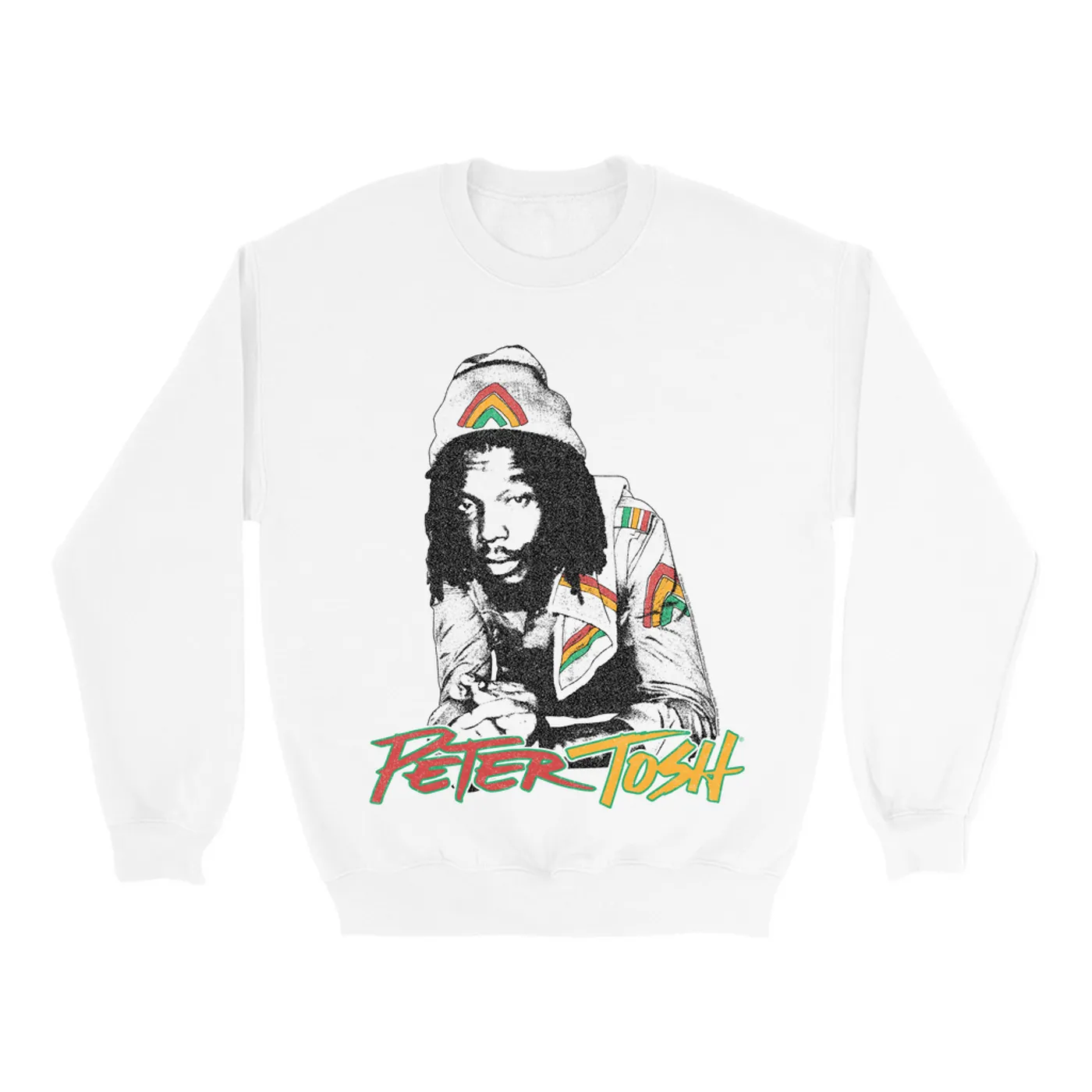 Peter Tosh Sweatshirt | Reggae Colored Embellishment Illustration (Merchbar Exclusive) Peter Tosh Sweatshirt