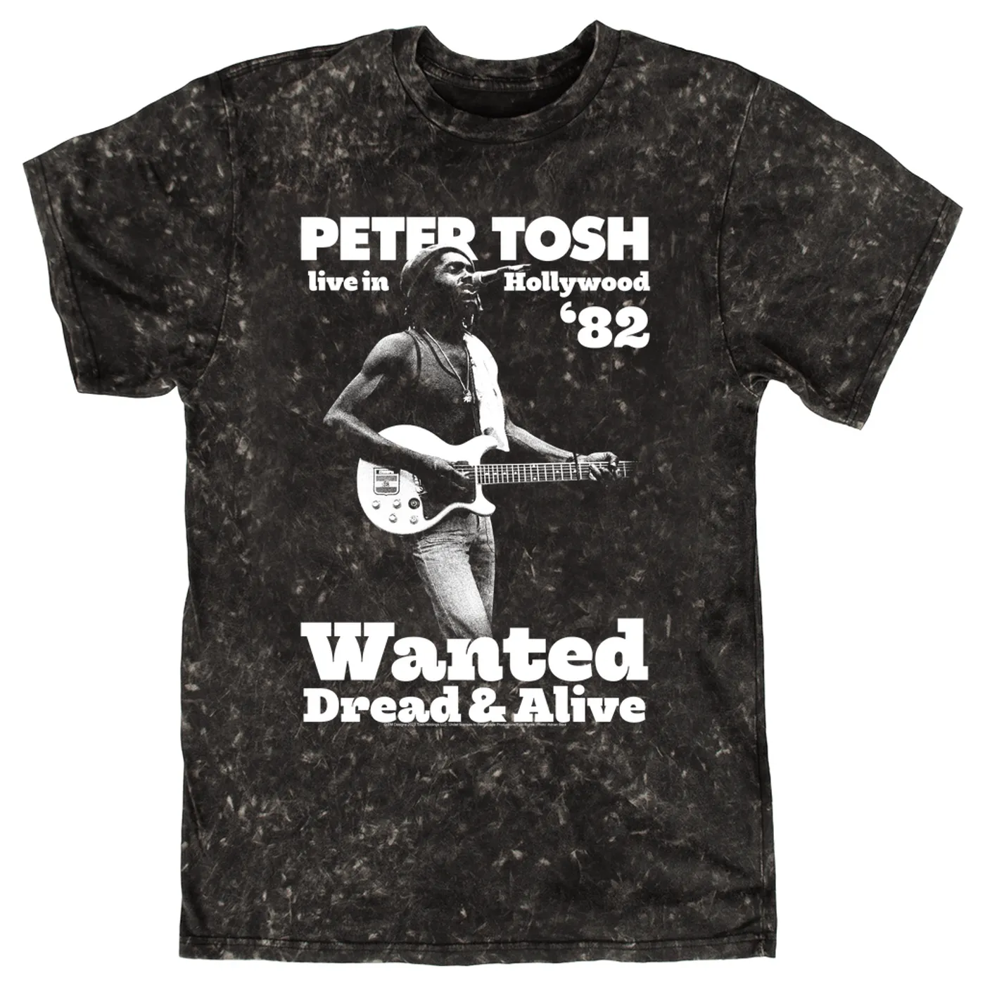 Peter Tosh T-shirt | Live In Hollywood '82 (Merchbar Exclusive) Peter Tosh Mineral Wash Shirt