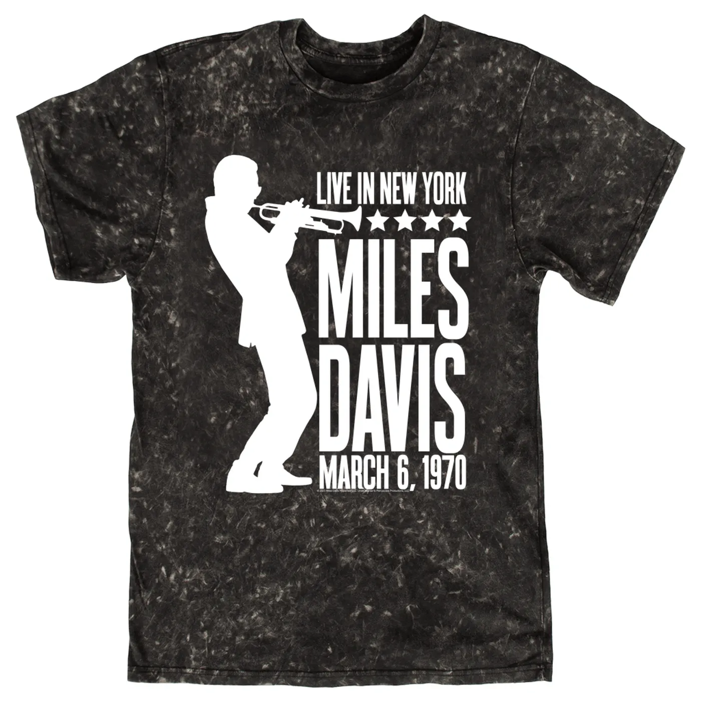 Miles Davis T-shirt | Live In New York 1970 Miles Davis Mineral Wash Shirt