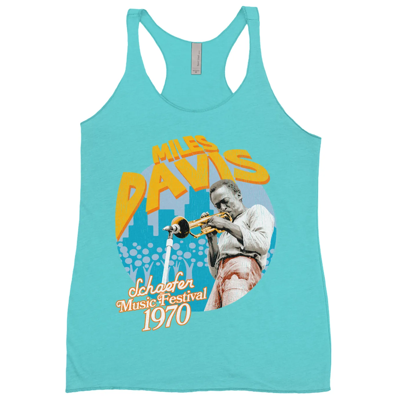 Miles Davis Ladies' Tank Top | Schaefer Music Fest 1970 Distressed (Merchbar Exclusive) Miles Davis Shirt