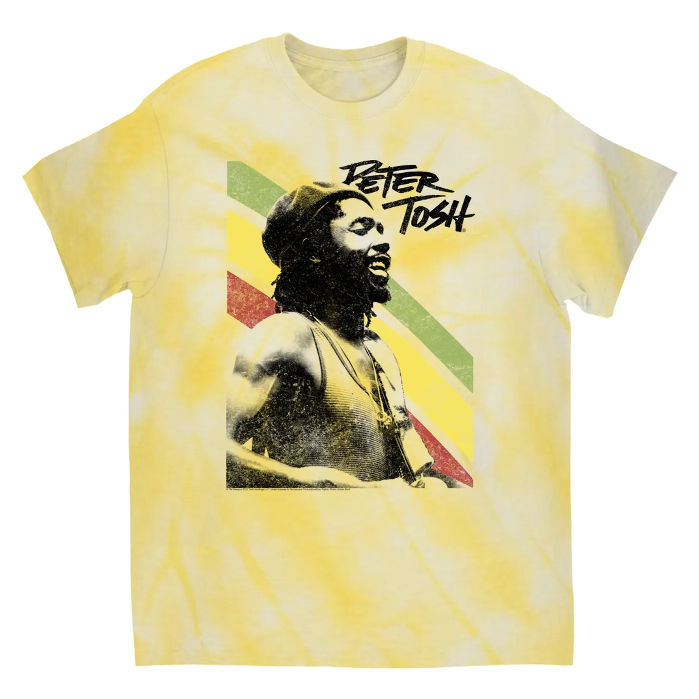 Peter Tosh T-Shirt | Traditional Rasta Stripes Peter Tosh Tie Dye Shirt
