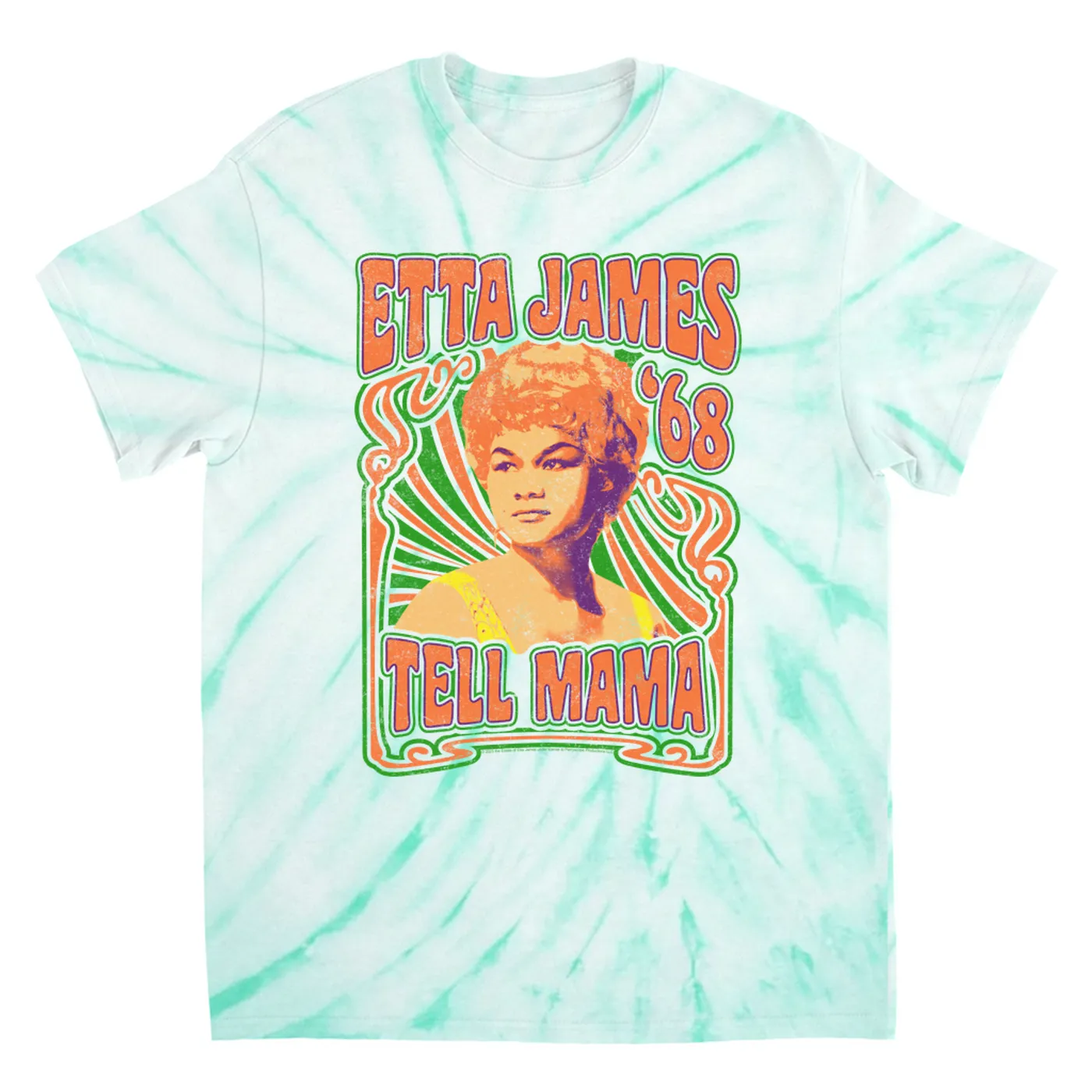 Etta James T-Shirt | Psychedelic Tell Mama '68 Etta James Tie Dye Shirt