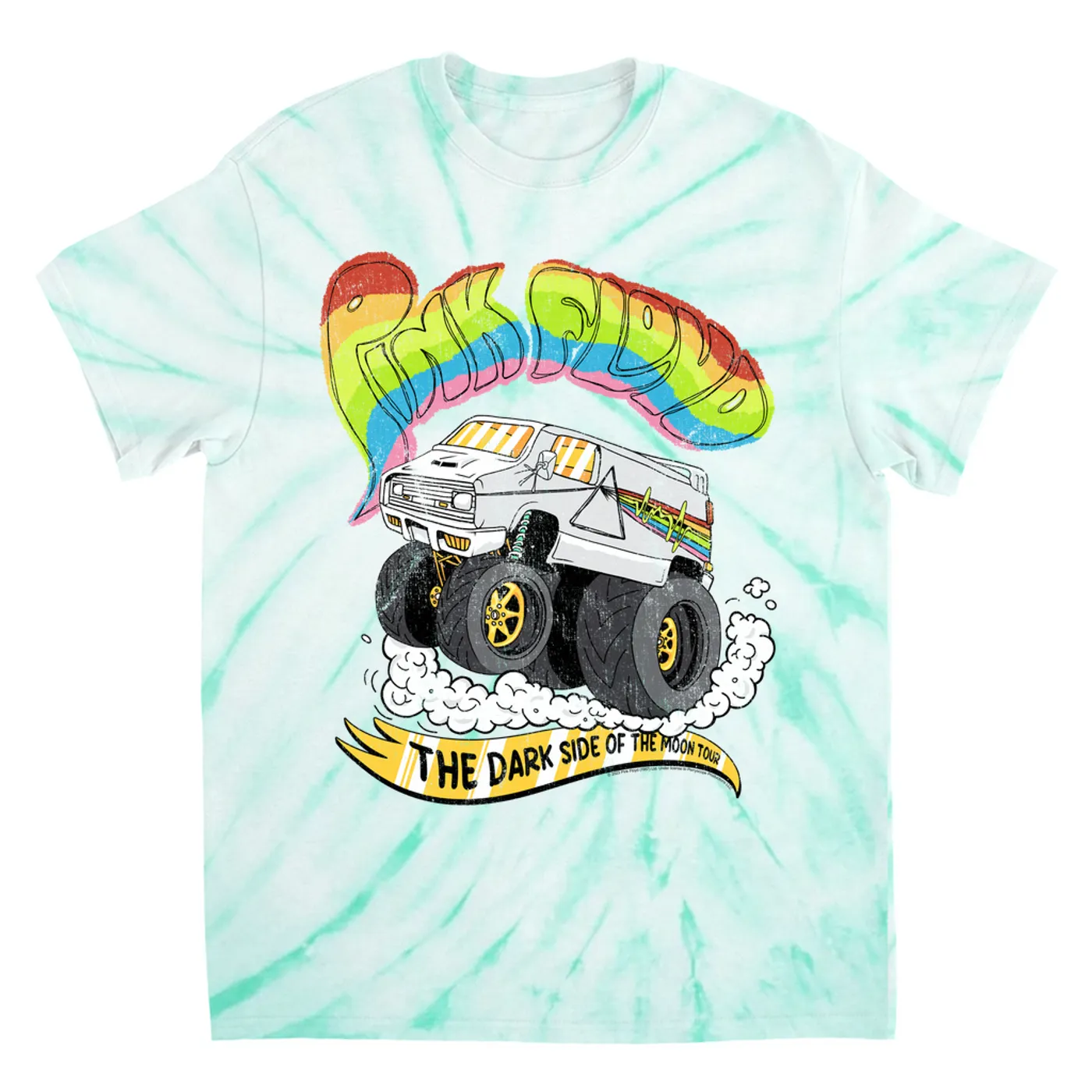 Pink Floyd T-Shirt | Dark Side Of The Moon Tour Road Trip (Merchbar Exclusive) Pink Floyd Tie Dye Shirt