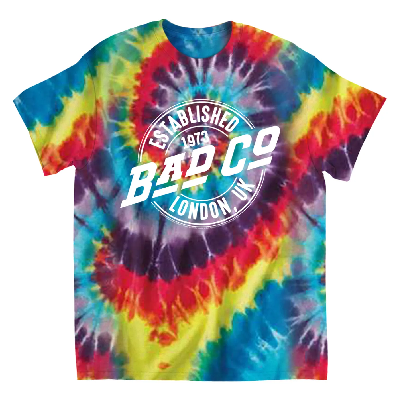 Bad Company T-Shirt | Established 1973 London UK Logo (Merchbar Exclusive) Bad Company Tie Dye Shirt