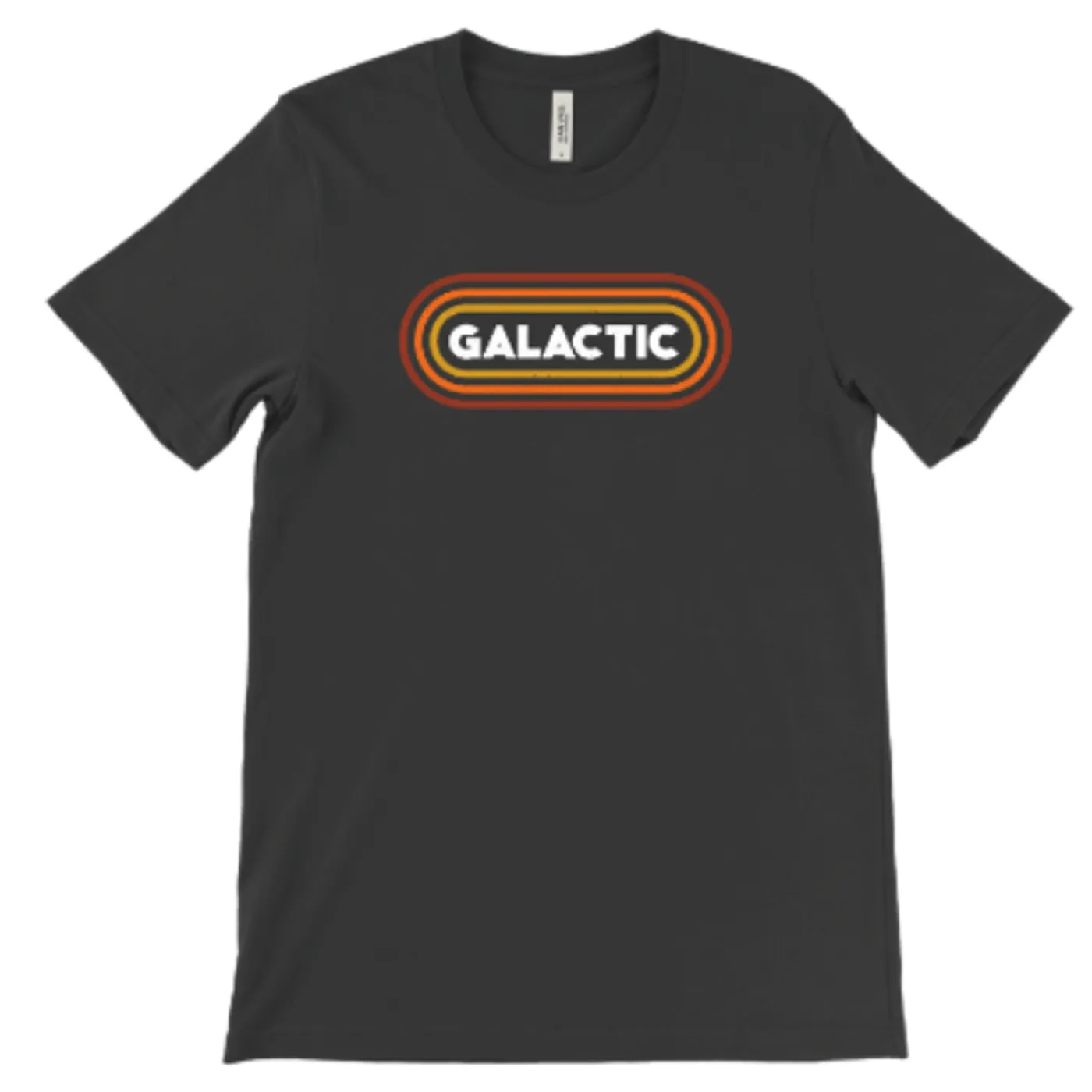 Galactic Vintage Logo on Black Shirt