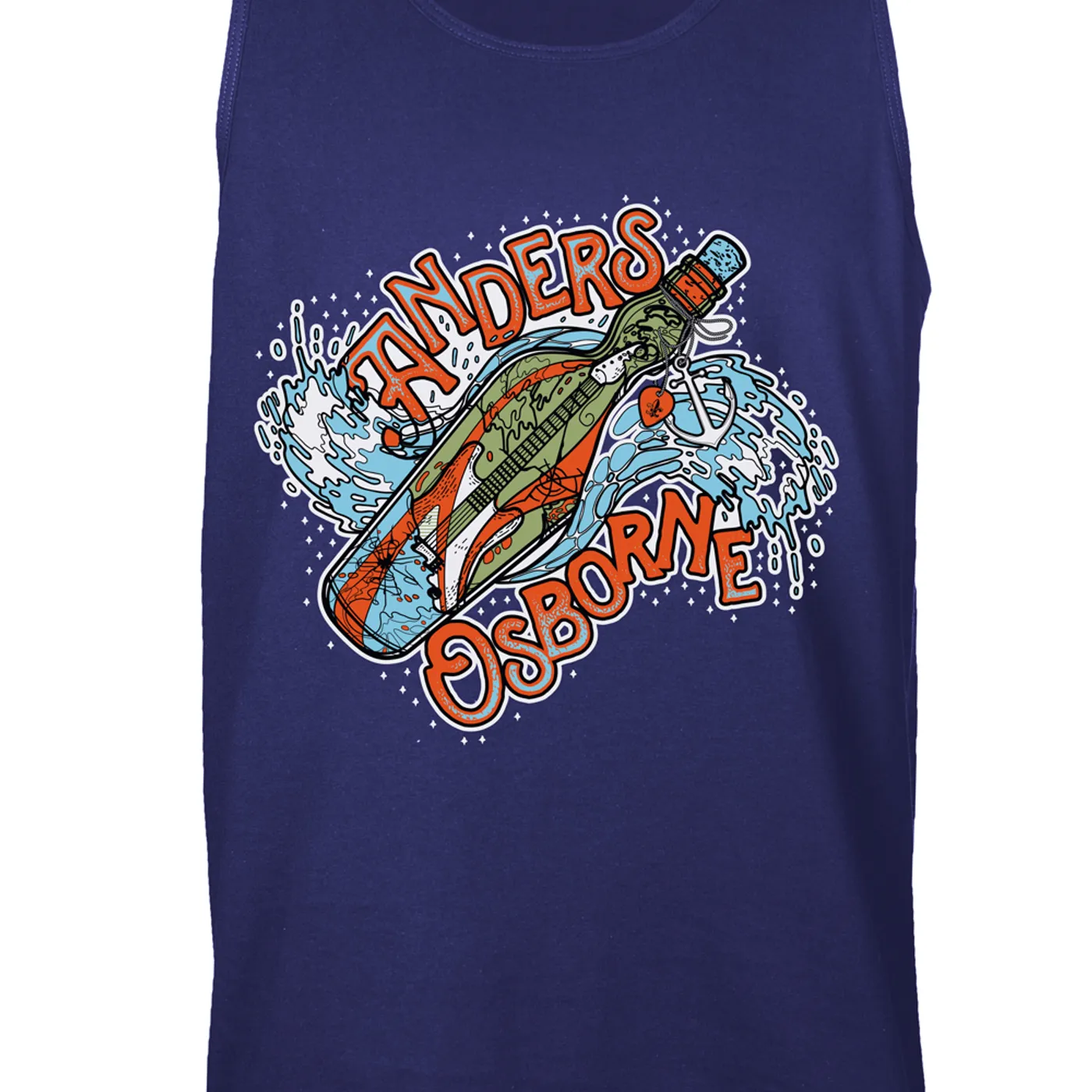 Anders Osborne Unisex Message In A Bottle Tank - Navy