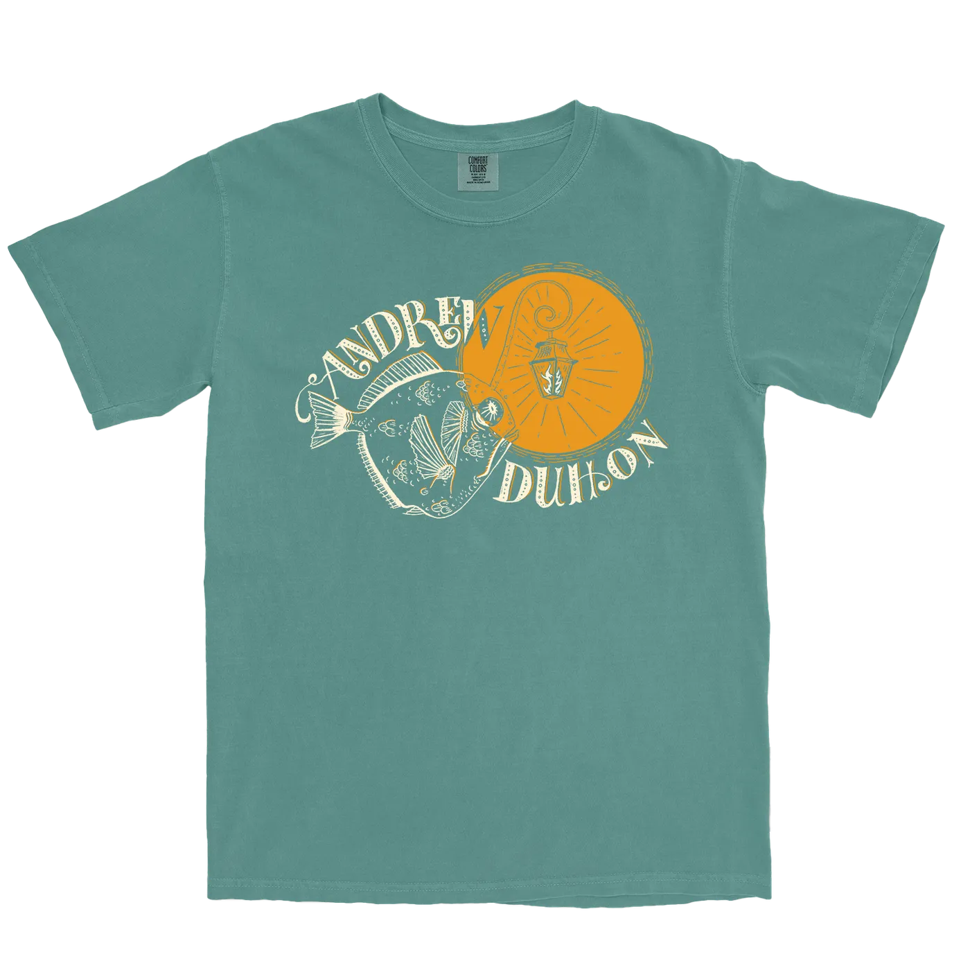 Andrew Duhon Fish Light Unisex T-Shirt Blue Spruce