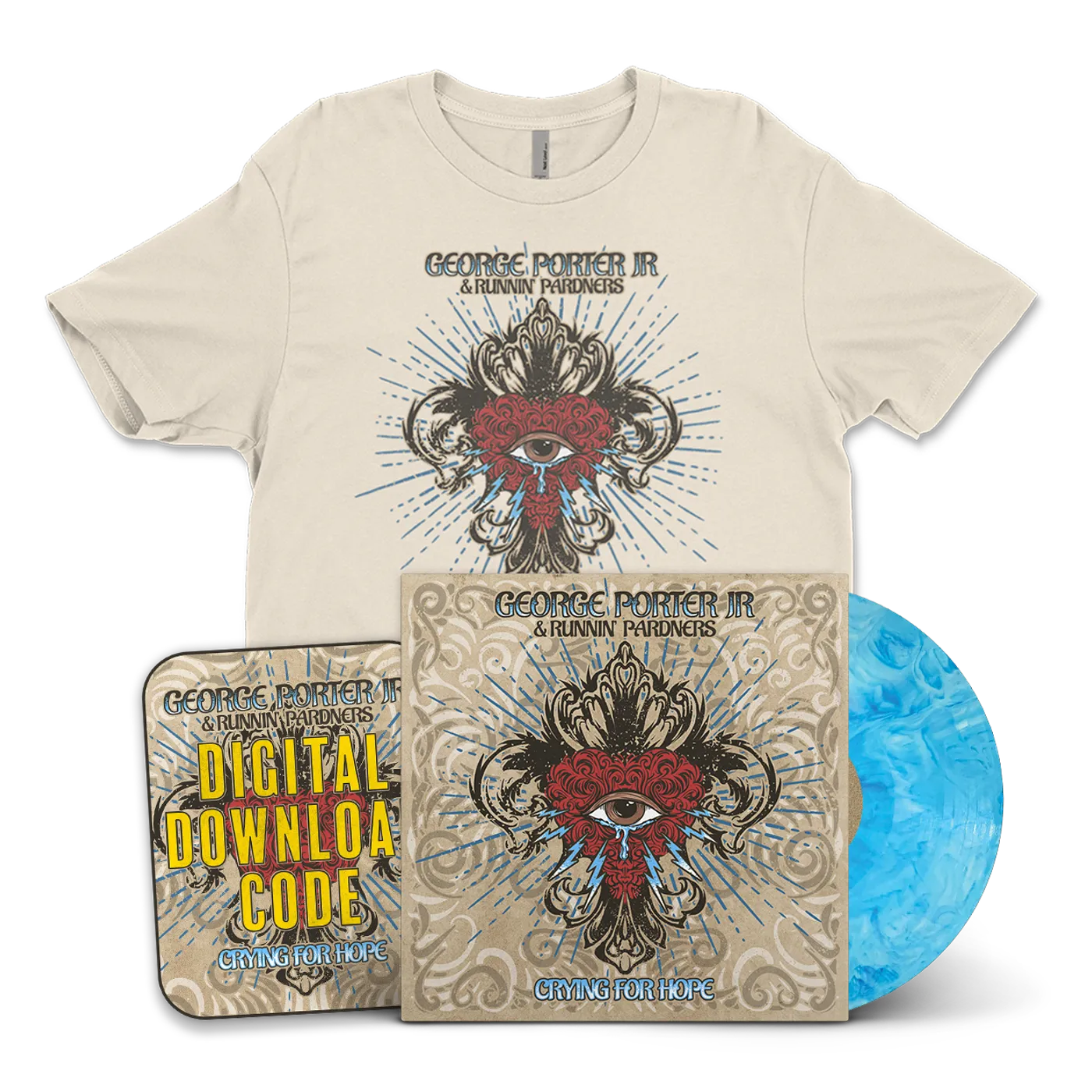 George Porter Jr. DRAFT - Crying for Hope Colored Double Vinyl Bundle