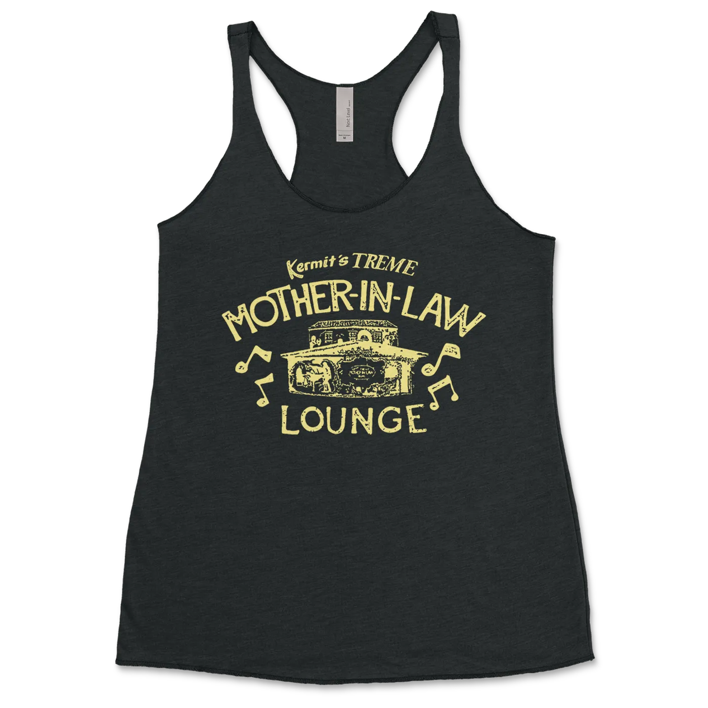 Kermit Ruffins Kermit's Treme Mother In Law Ladies Tank: Black & Yellow
