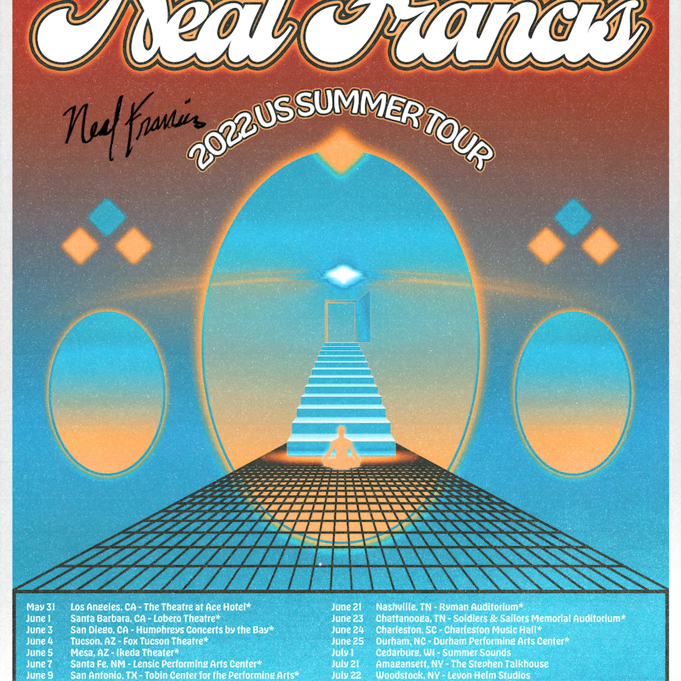 Neal Francis Summer 2022 Tour Poster - SIGNED