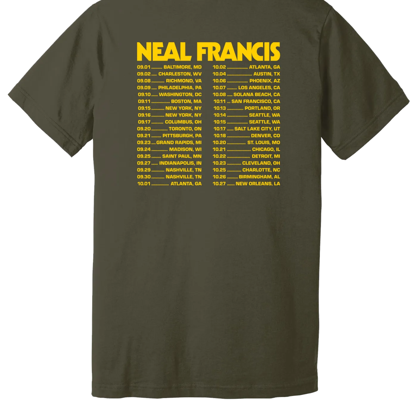Neal Francis Fall 2022 Tour Shirt
