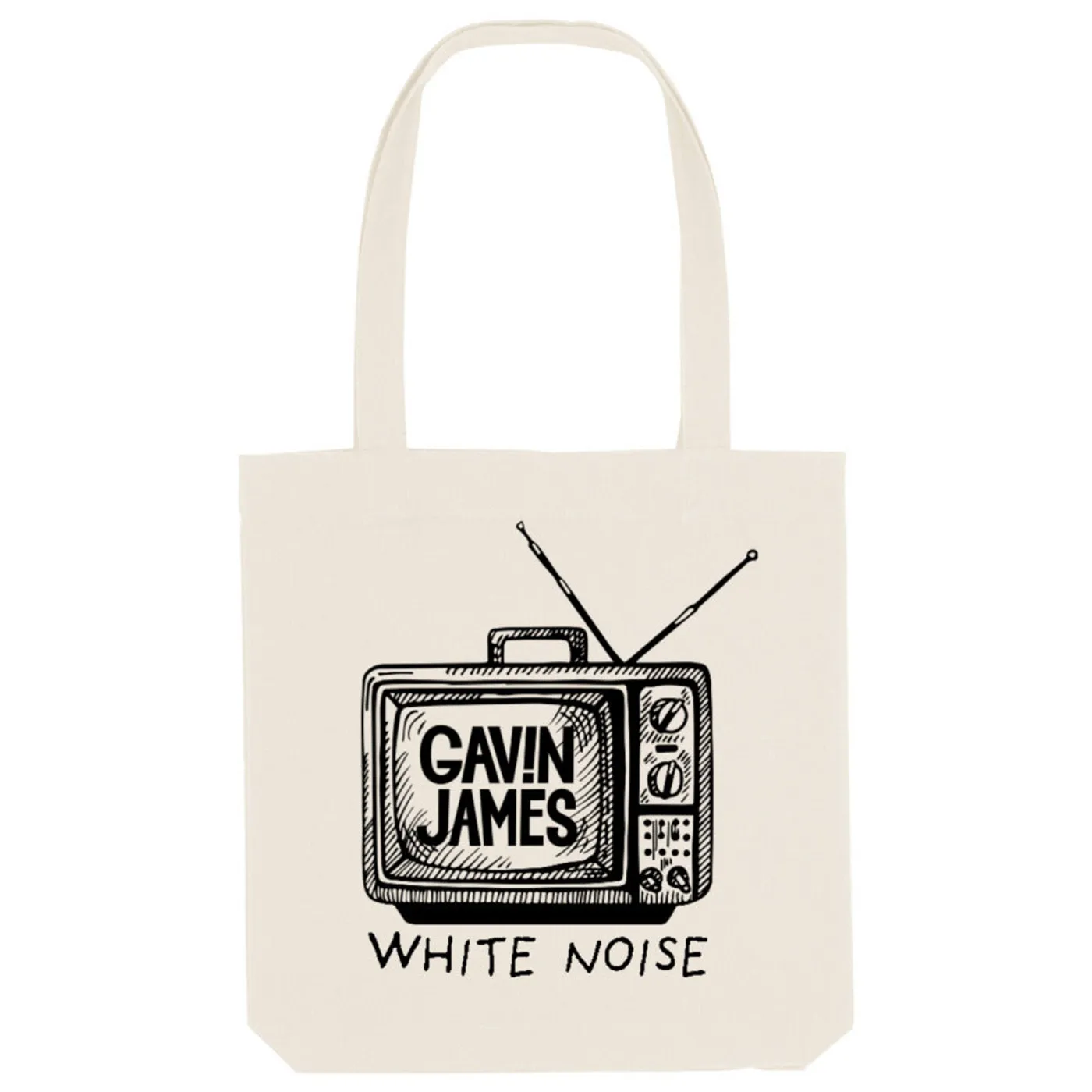 Gavin James 'White Noise' Natural Tote Bag