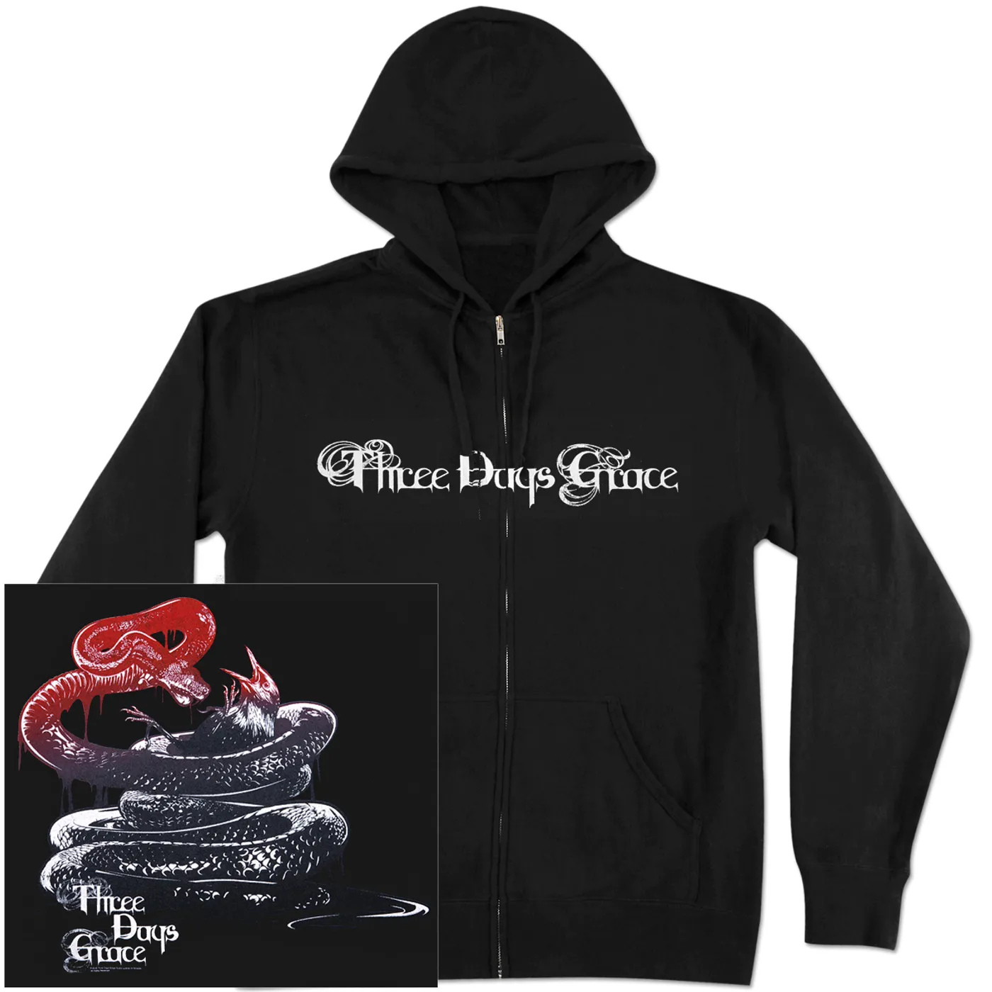 Three Days Grace The End Zip Hoodie