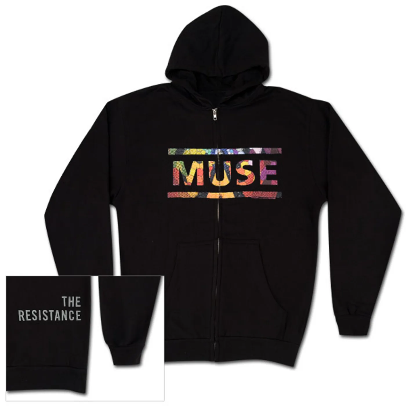 Muse Album Overlay Zip Hoodie